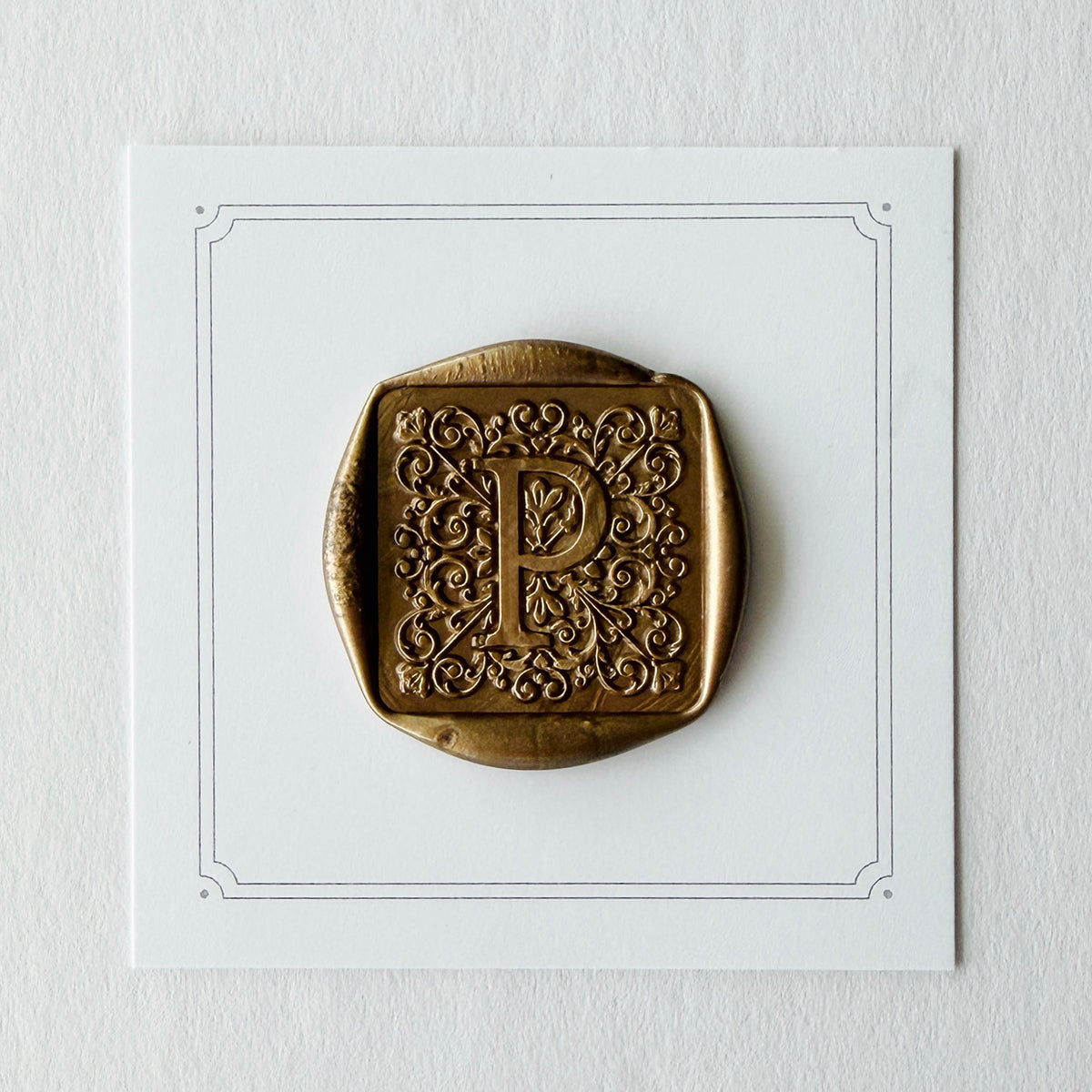 Initial Elegant Square Wax Seal Stamp (A-Z)