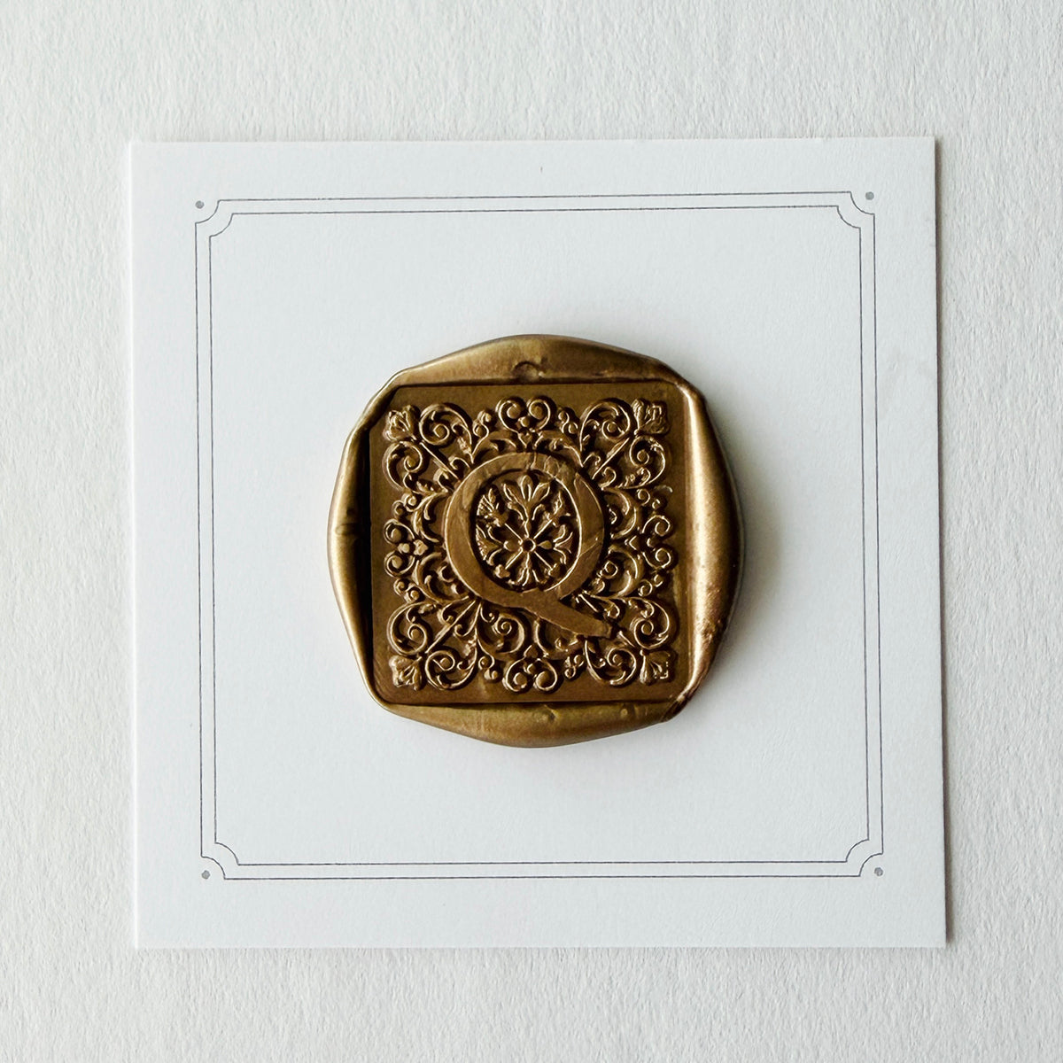 Initial Elegant Square Wax Seal Stamp (A-Z)