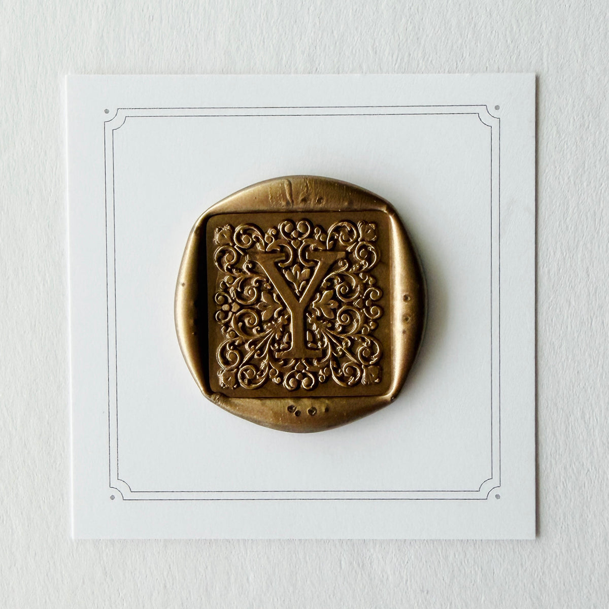 Initial Elegant Square Wax Seal Stamp (A-Z)