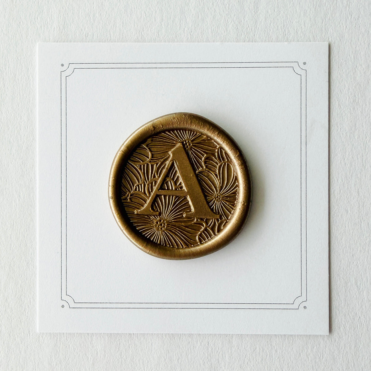 Initial Floral Serif Wax Seal Stamp (A-Z)