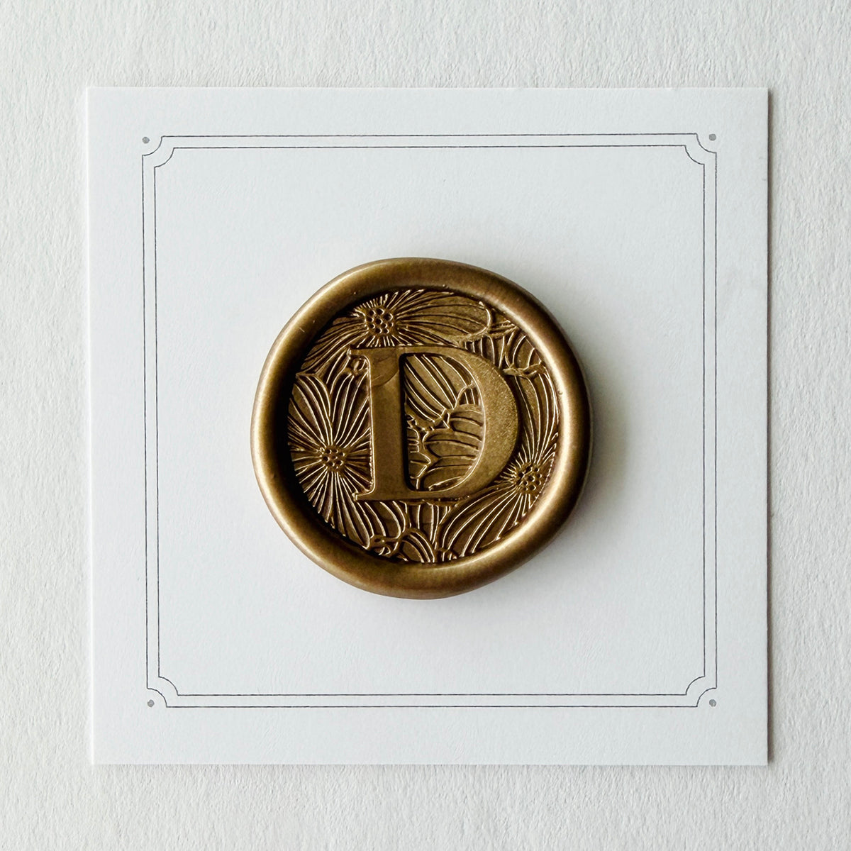Initial Floral Serif Wax Seal Stamp (A-Z)