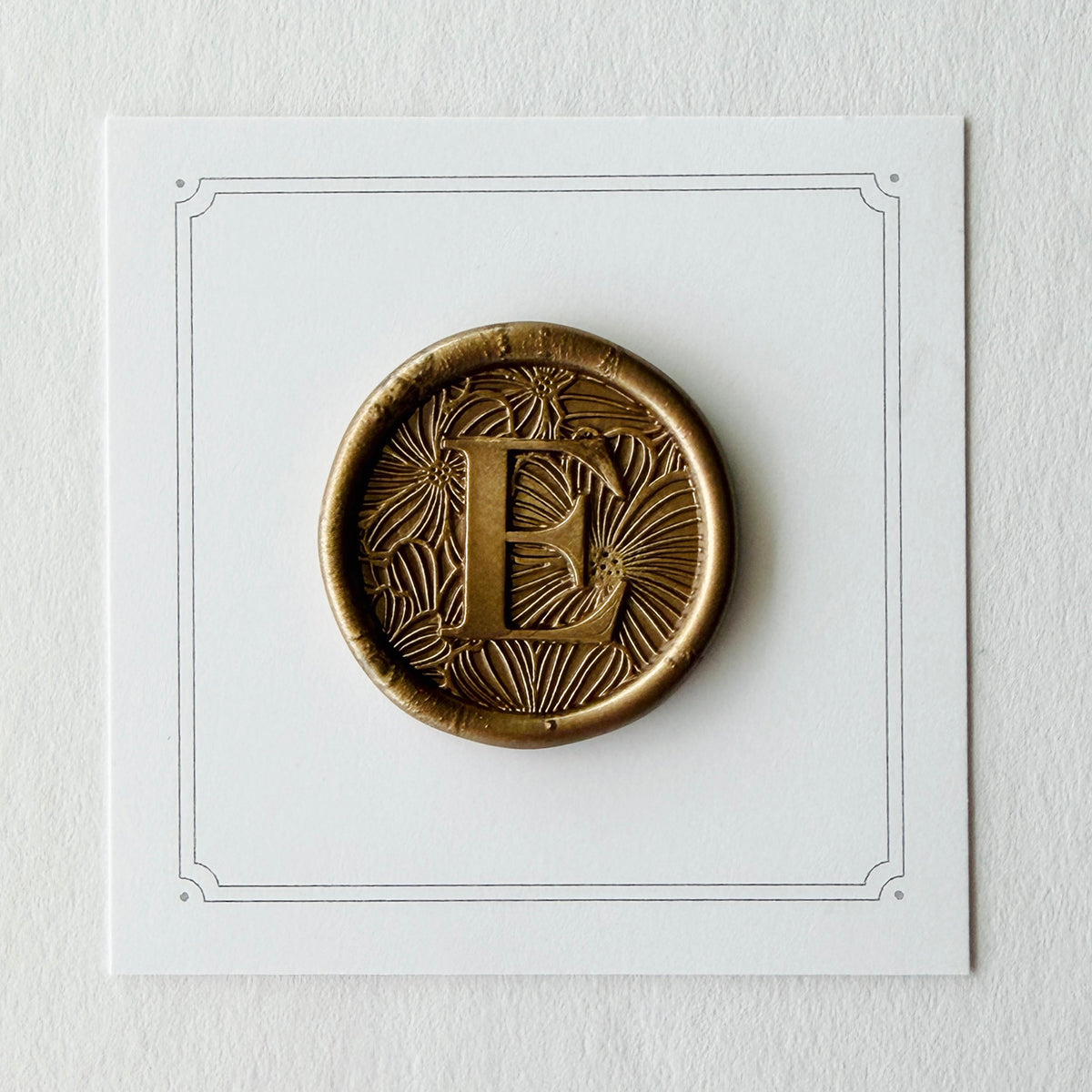 Initial Floral Serif Wax Seal Stamp (A-Z)