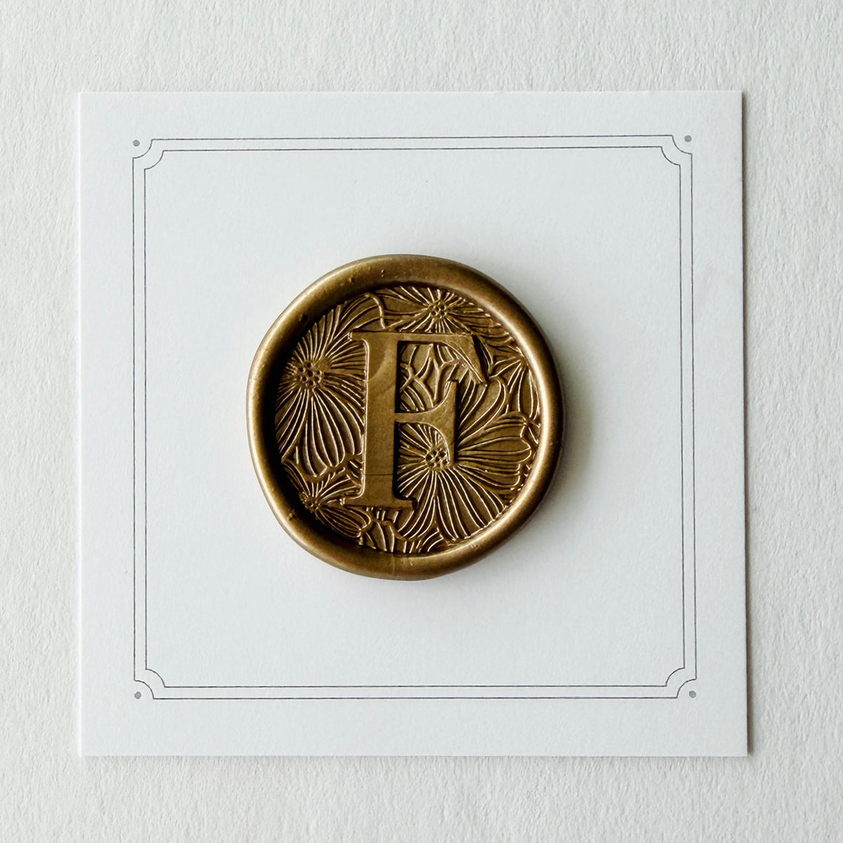 Initial Floral Serif Wax Seal Stamp (A-Z)