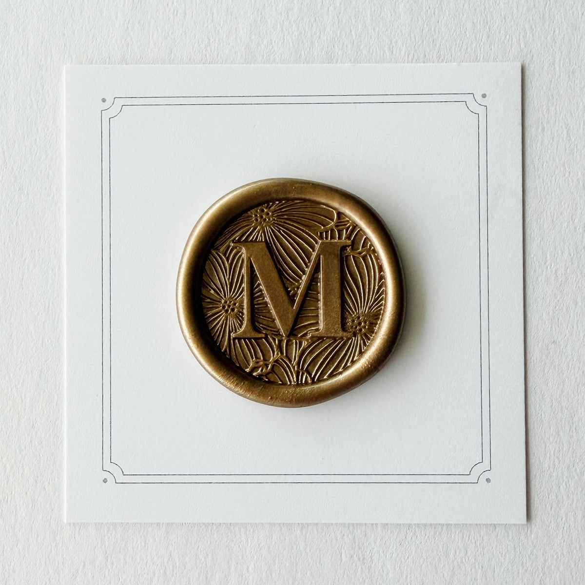 Initial Floral Serif Wax Seal Stamp (A-Z)