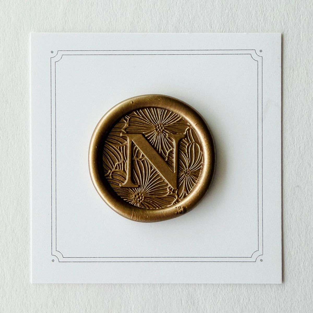 Initial Floral Serif Wax Seal Stamp (A-Z)