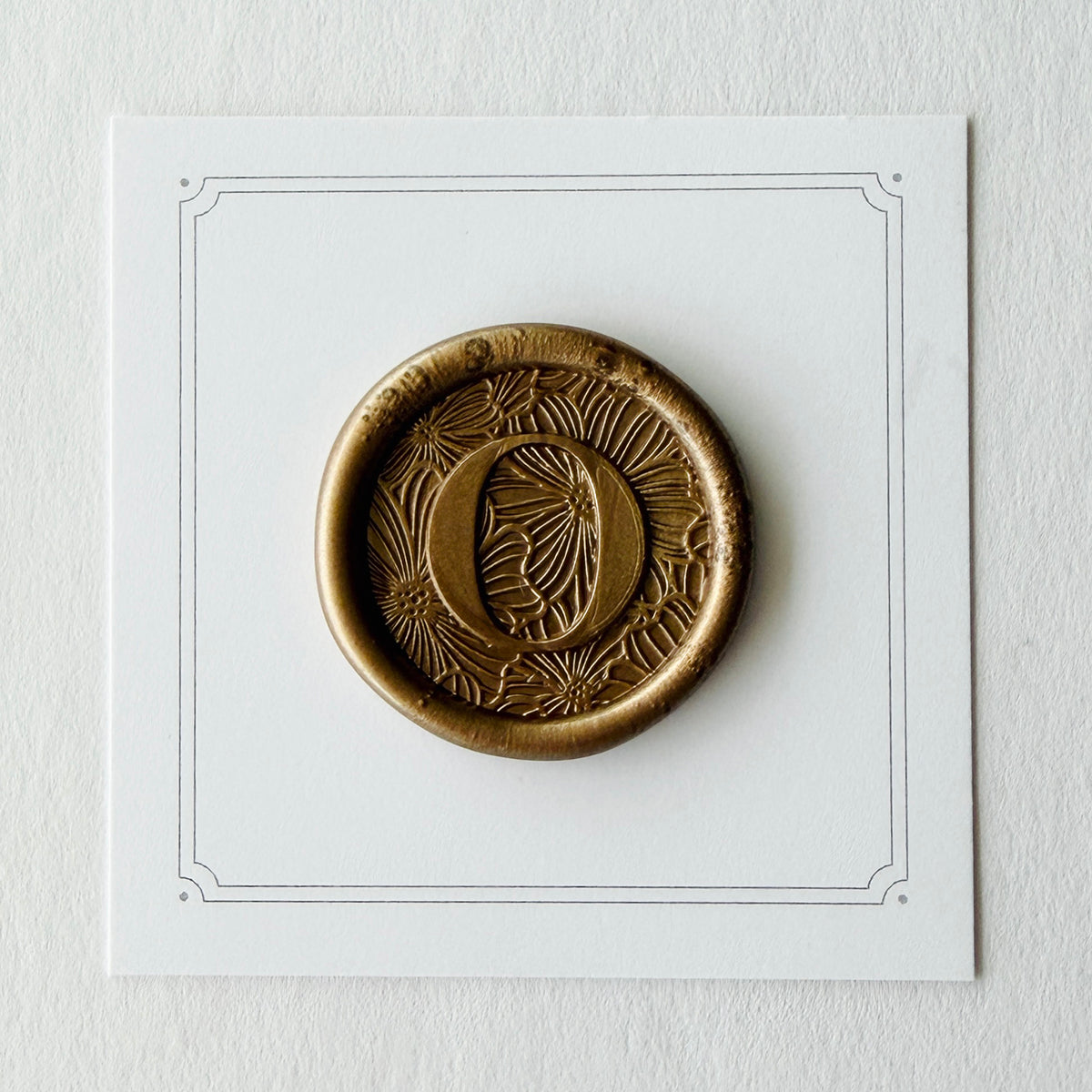 Initial Floral Serif Wax Seal Stamp (A-Z)