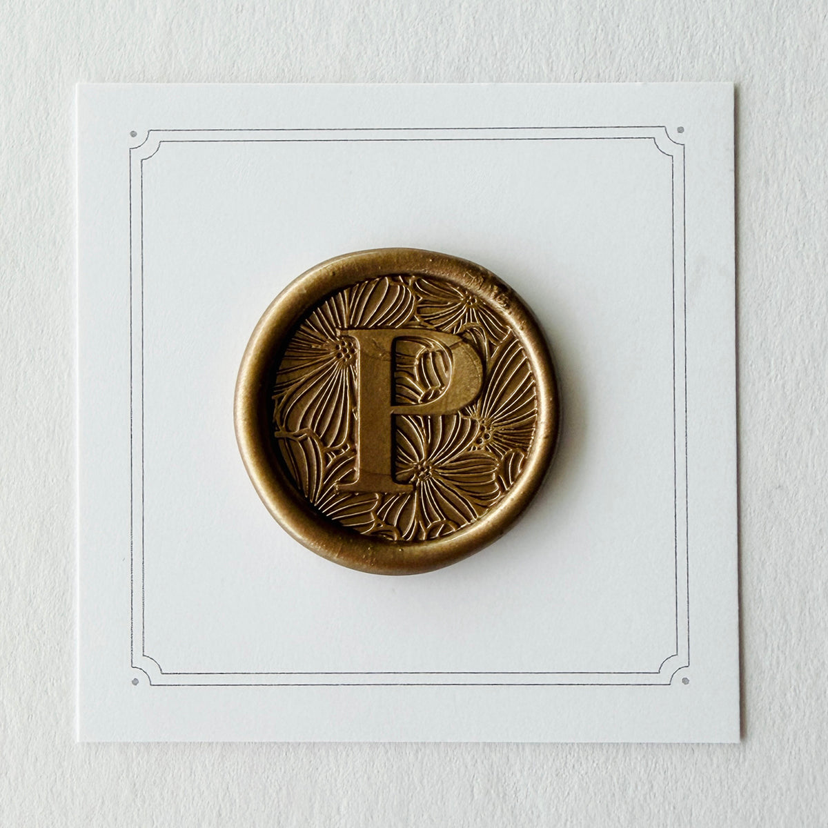Initial Floral Serif Wax Seal Stamp (A-Z)