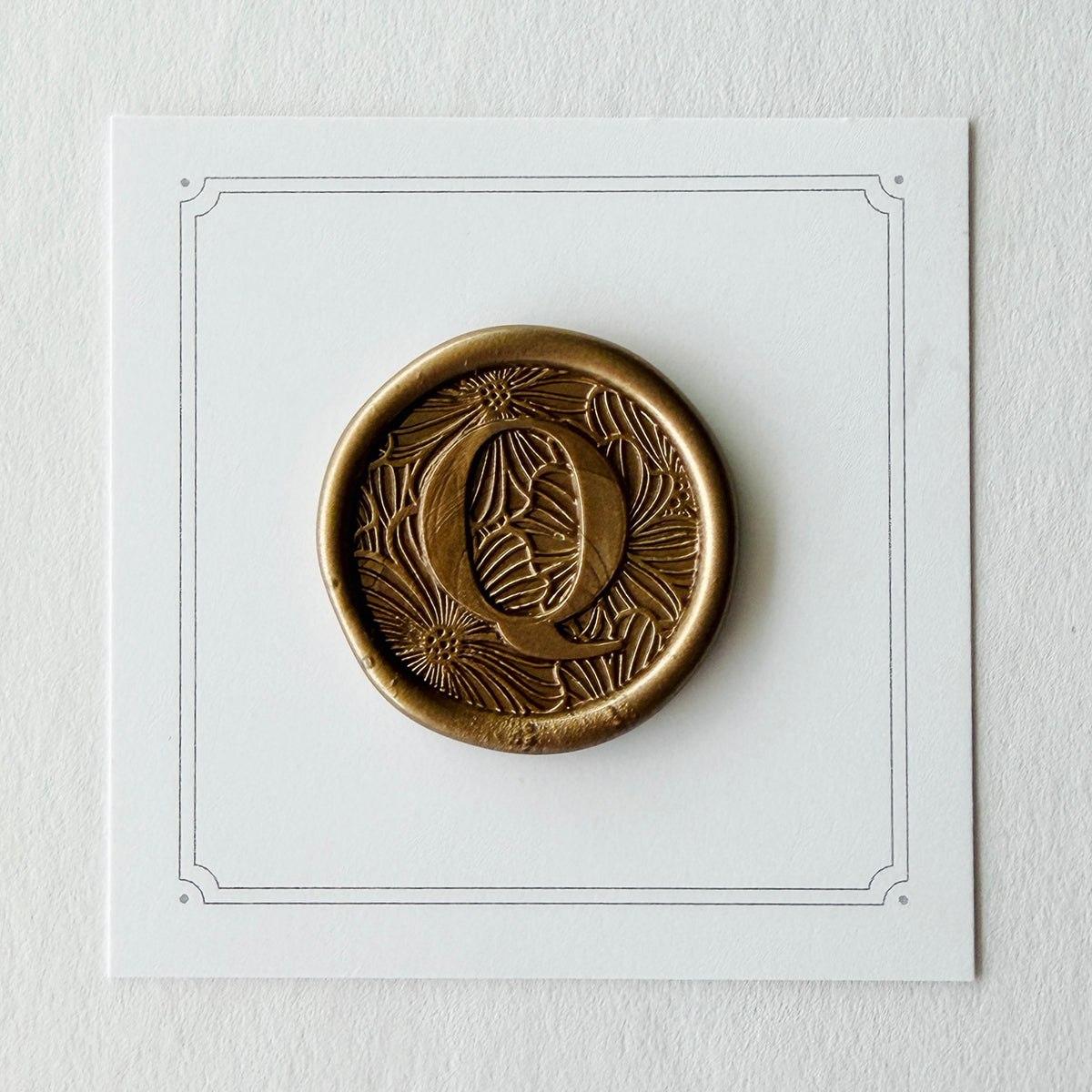 Initial Floral Serif Wax Seal Stamp (A-Z)