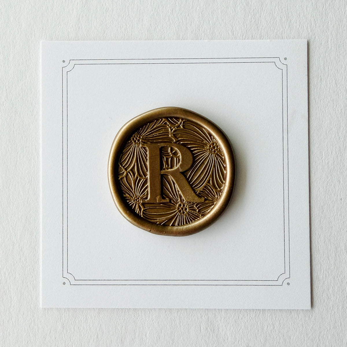 Initial Floral Serif Wax Seal Stamp (A-Z)