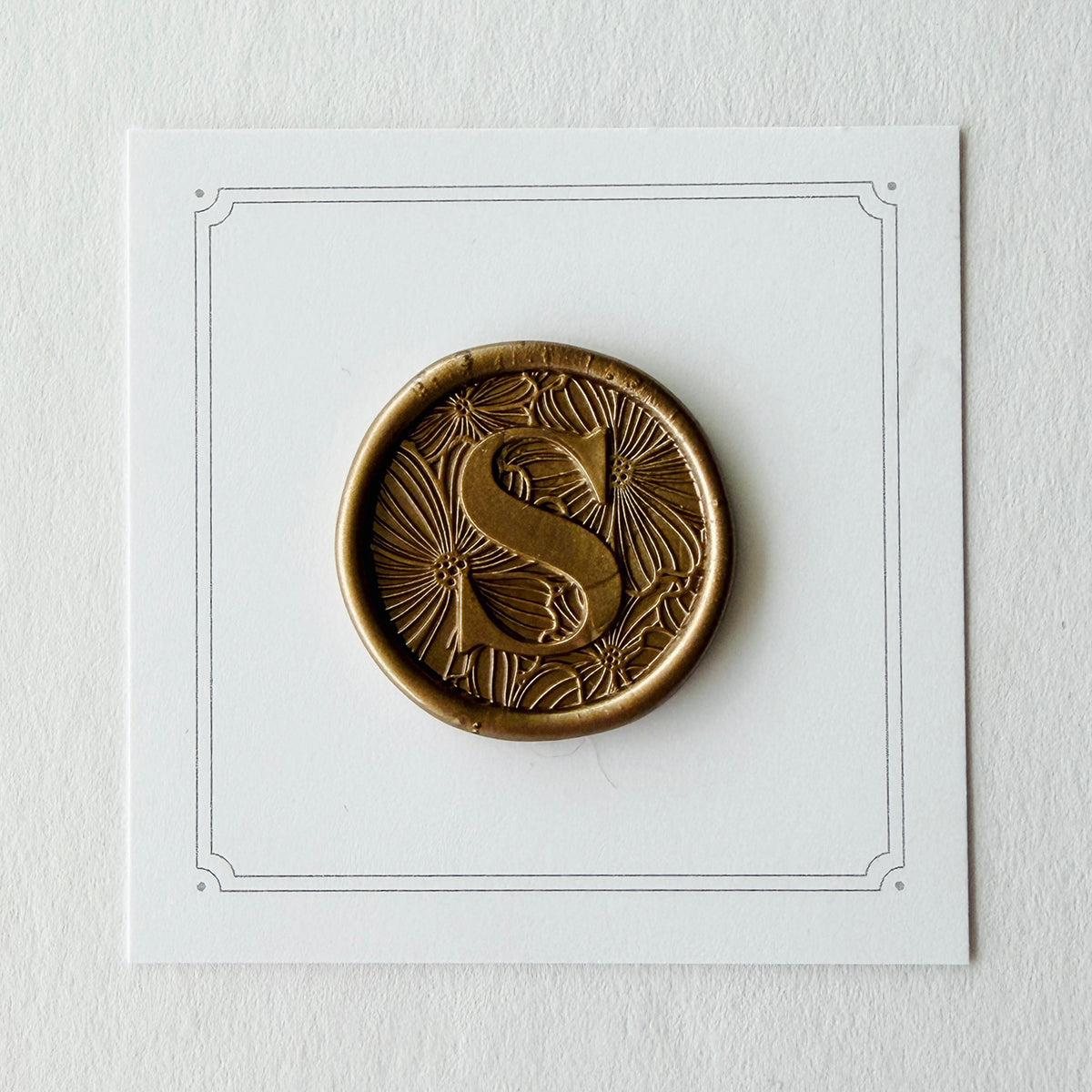 Initial Floral Serif Wax Seal Stamp (A-Z)
