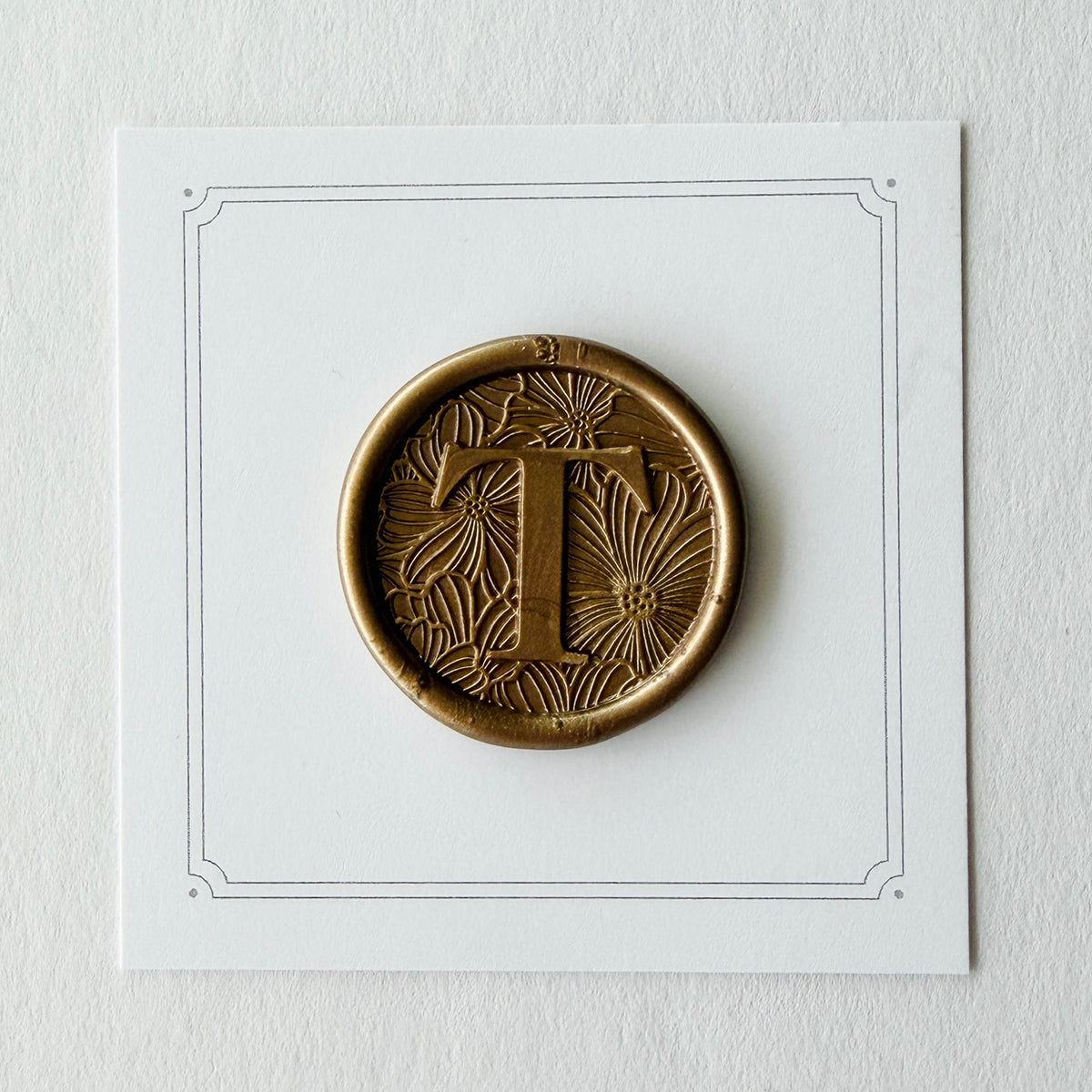Initial Floral Serif Wax Seal Stamp (A-Z)
