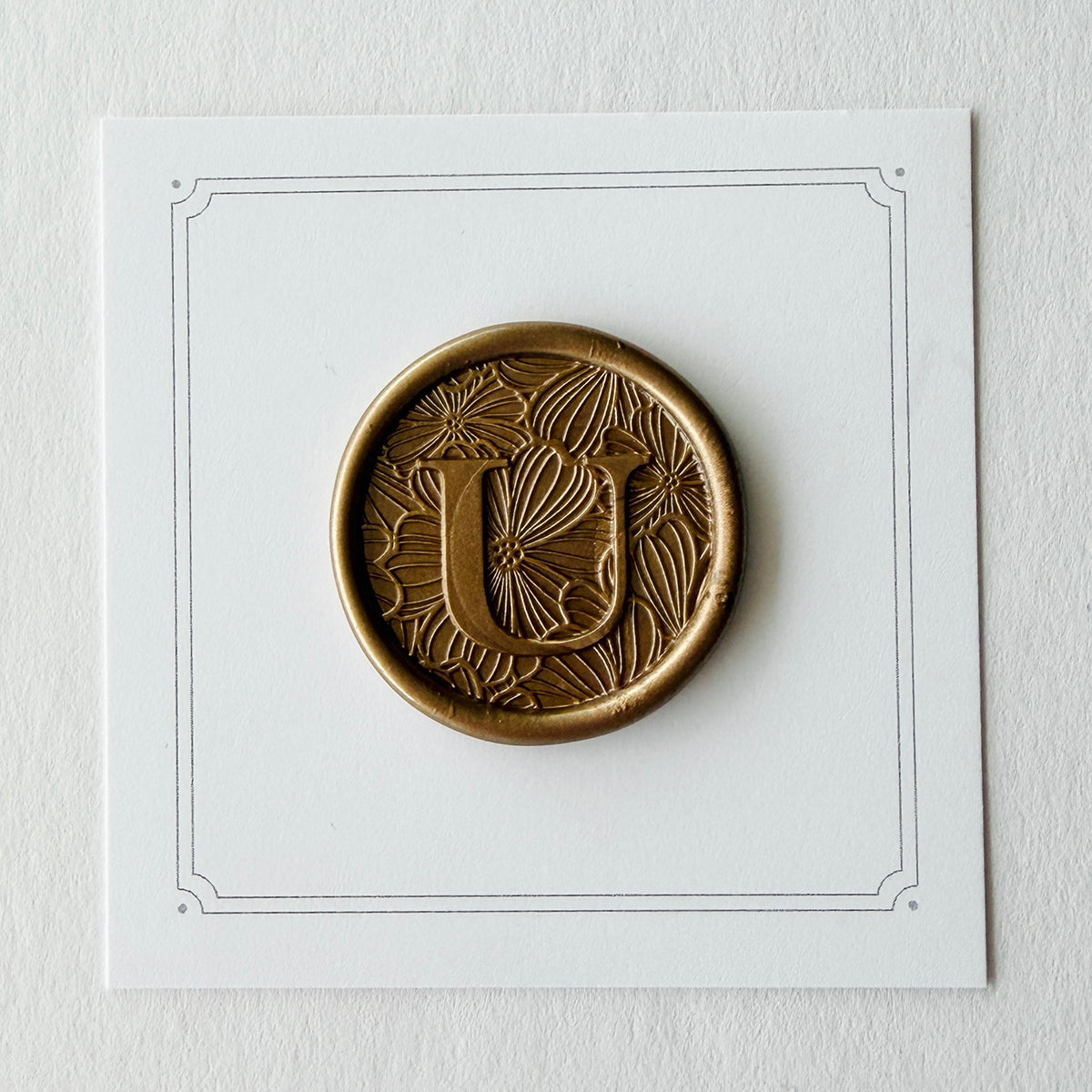Initial Floral Serif Wax Seal Stamp (A-Z)