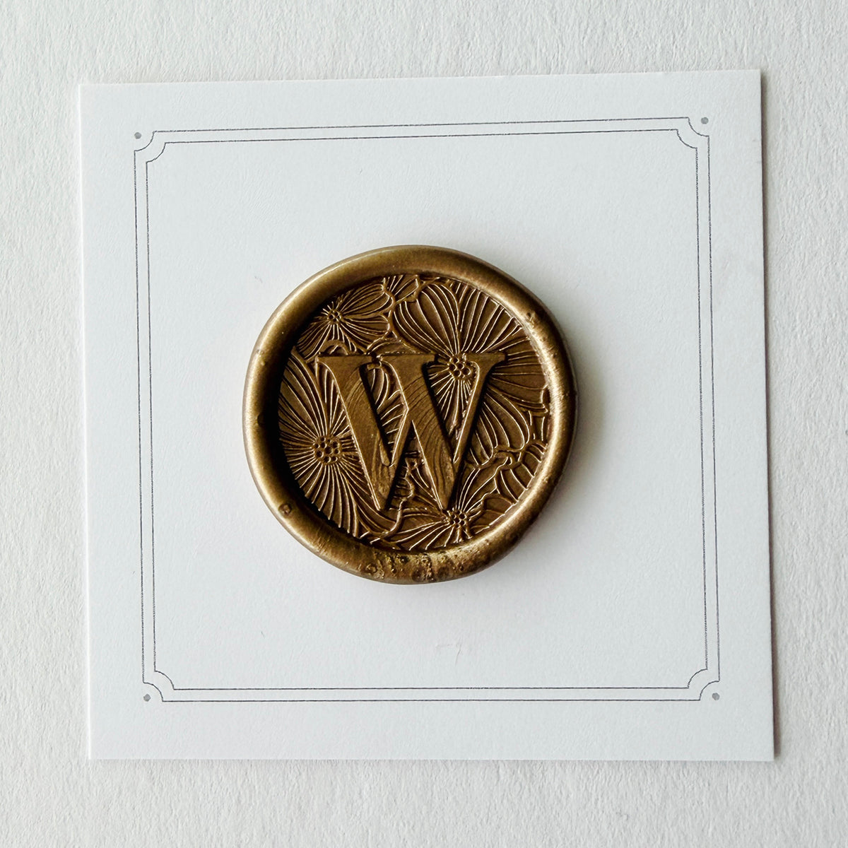 Initial Floral Serif Wax Seal Stamp (A-Z)