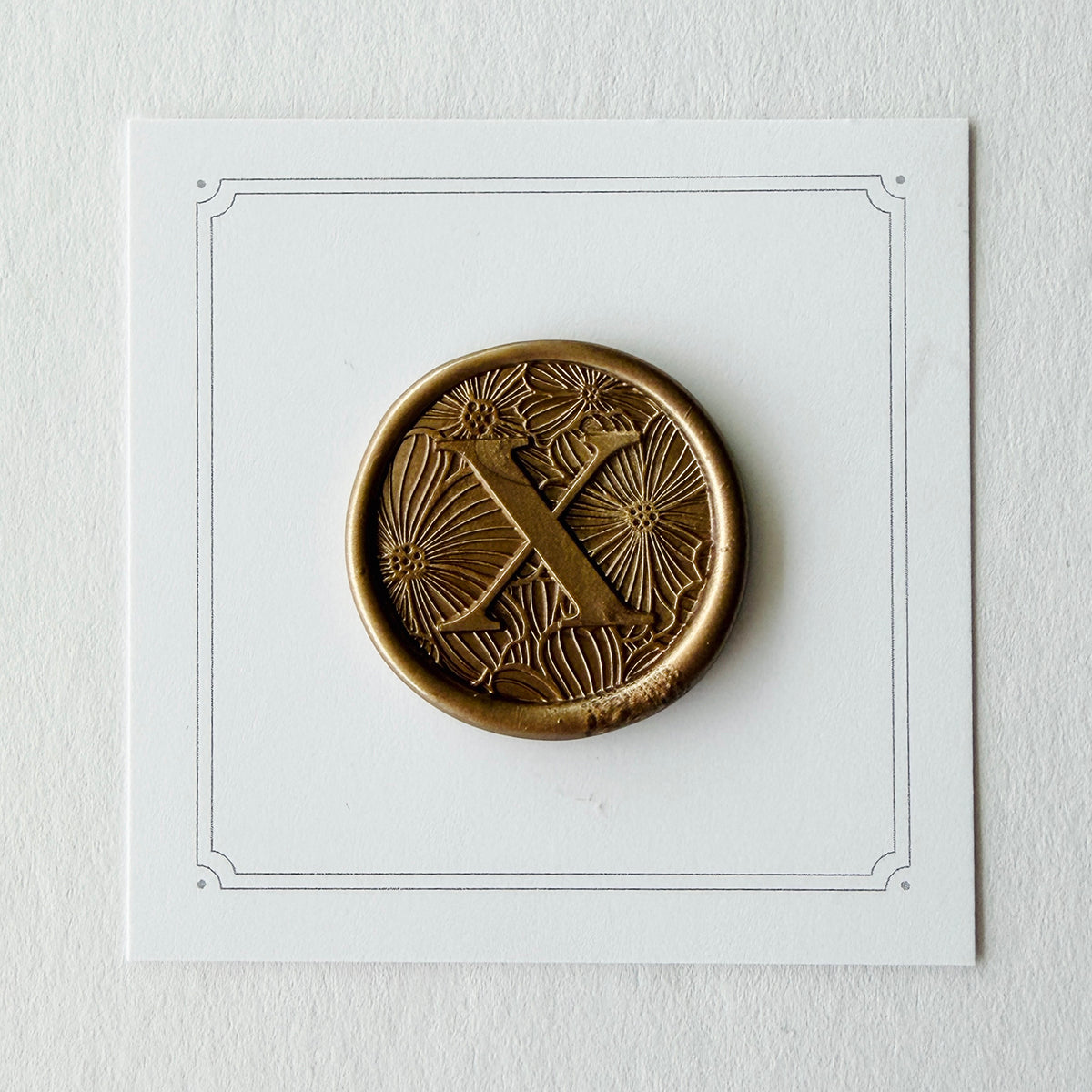 Initial Floral Serif Wax Seal Stamp (A-Z)