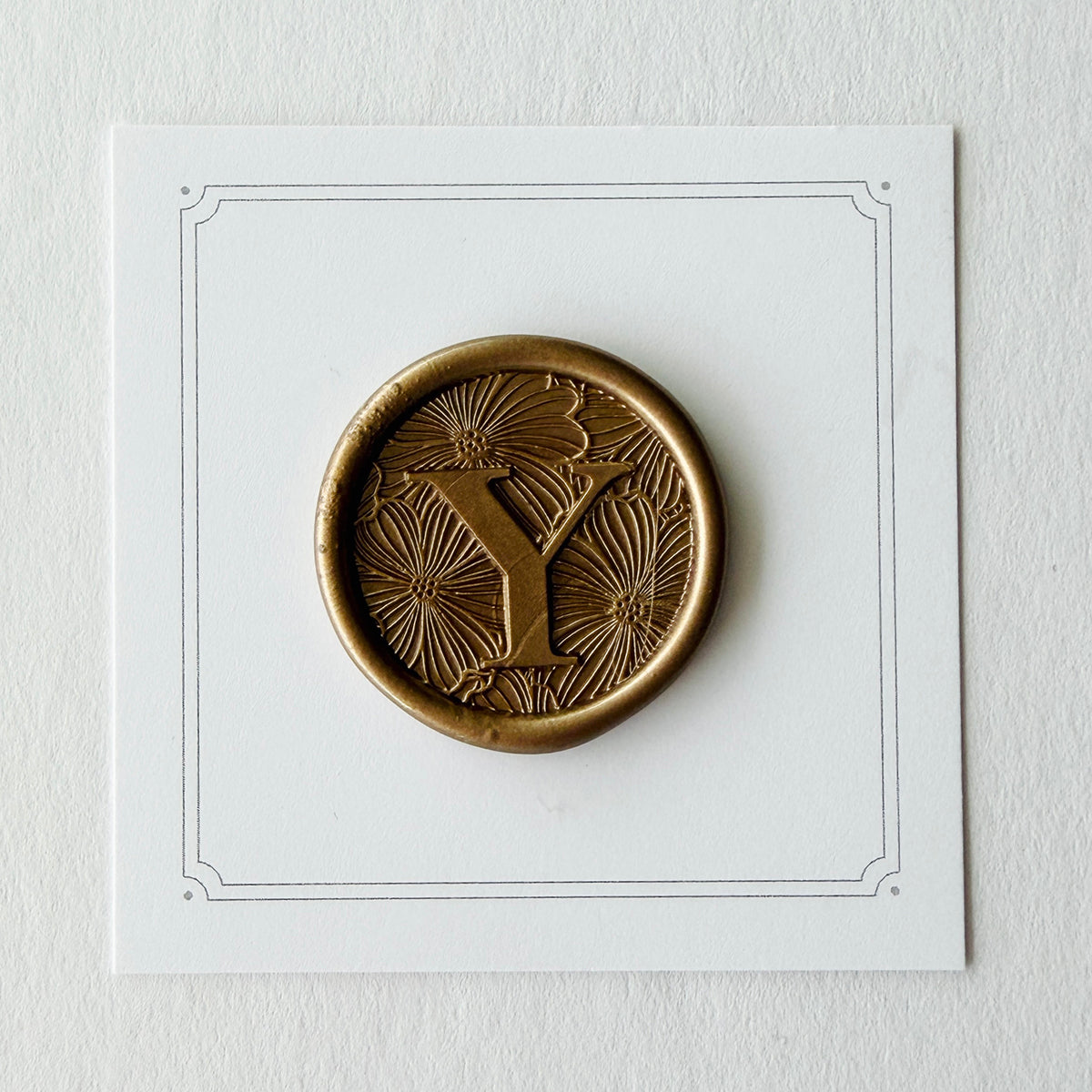 Initial Floral Serif Wax Seal Stamp (A-Z)