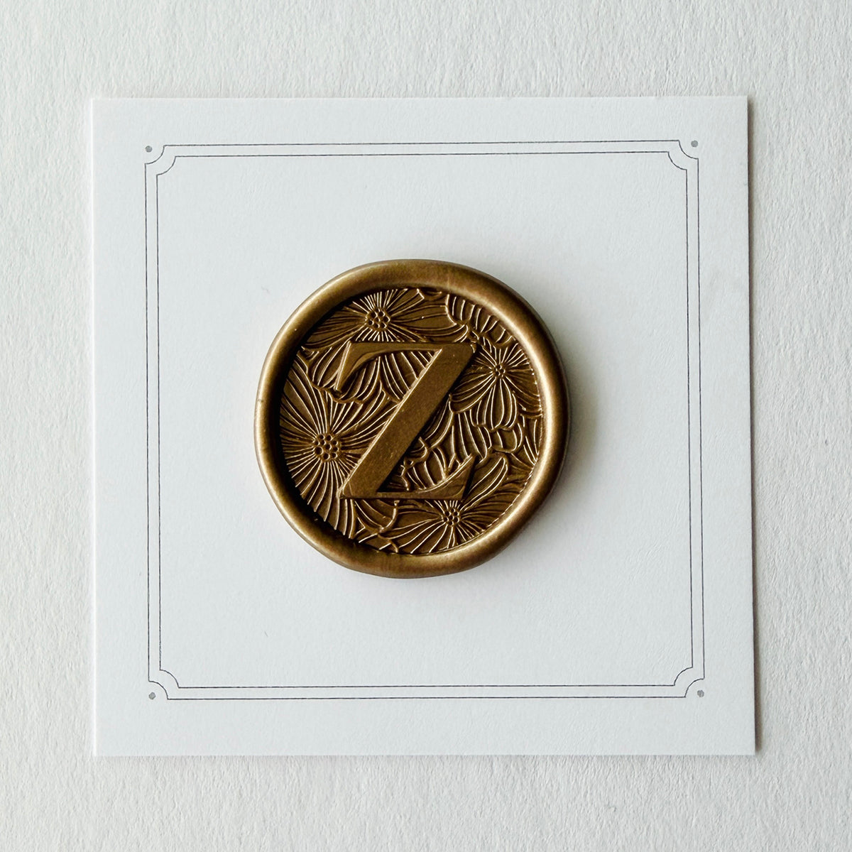 Initial Floral Serif Wax Seal Stamp (A-Z)