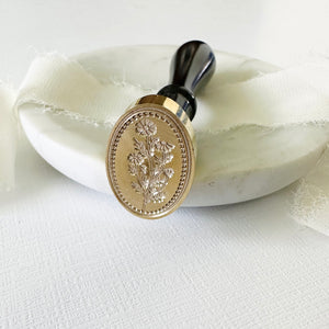 Oval Daisy Wax Seal Stamp