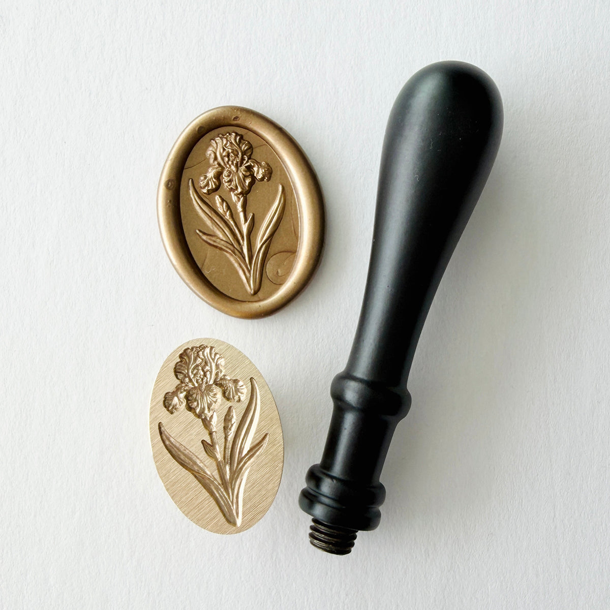 Bloomed Iris Wax Seal Stamp 3-D