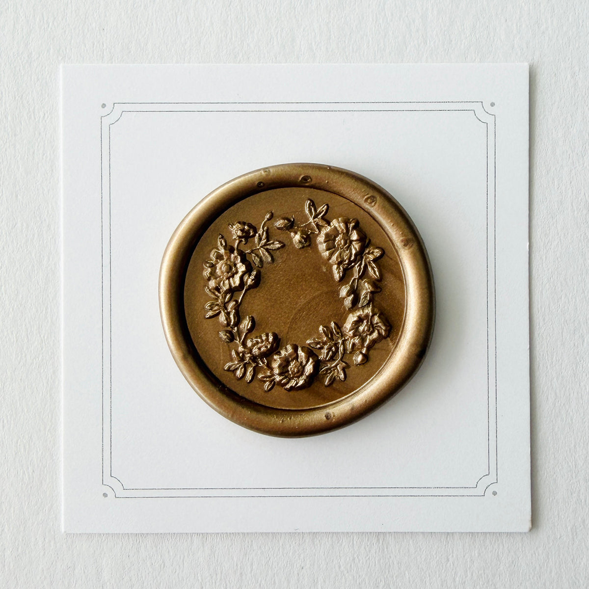 Floral Wreath Wax Seal Stamp 3-D