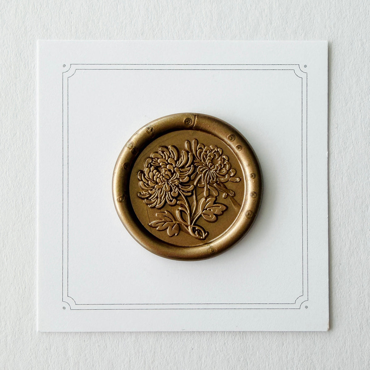 Twin Chrysanthemums Wax Seal Stamp