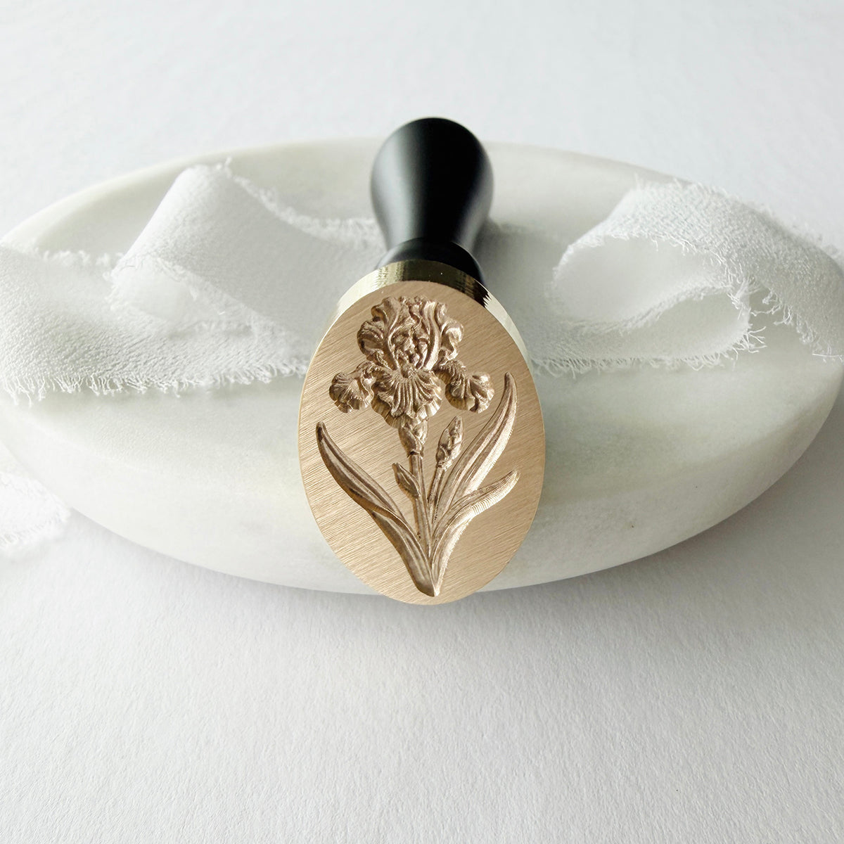 Bloomed Iris Wax Seal Stamp 3-D