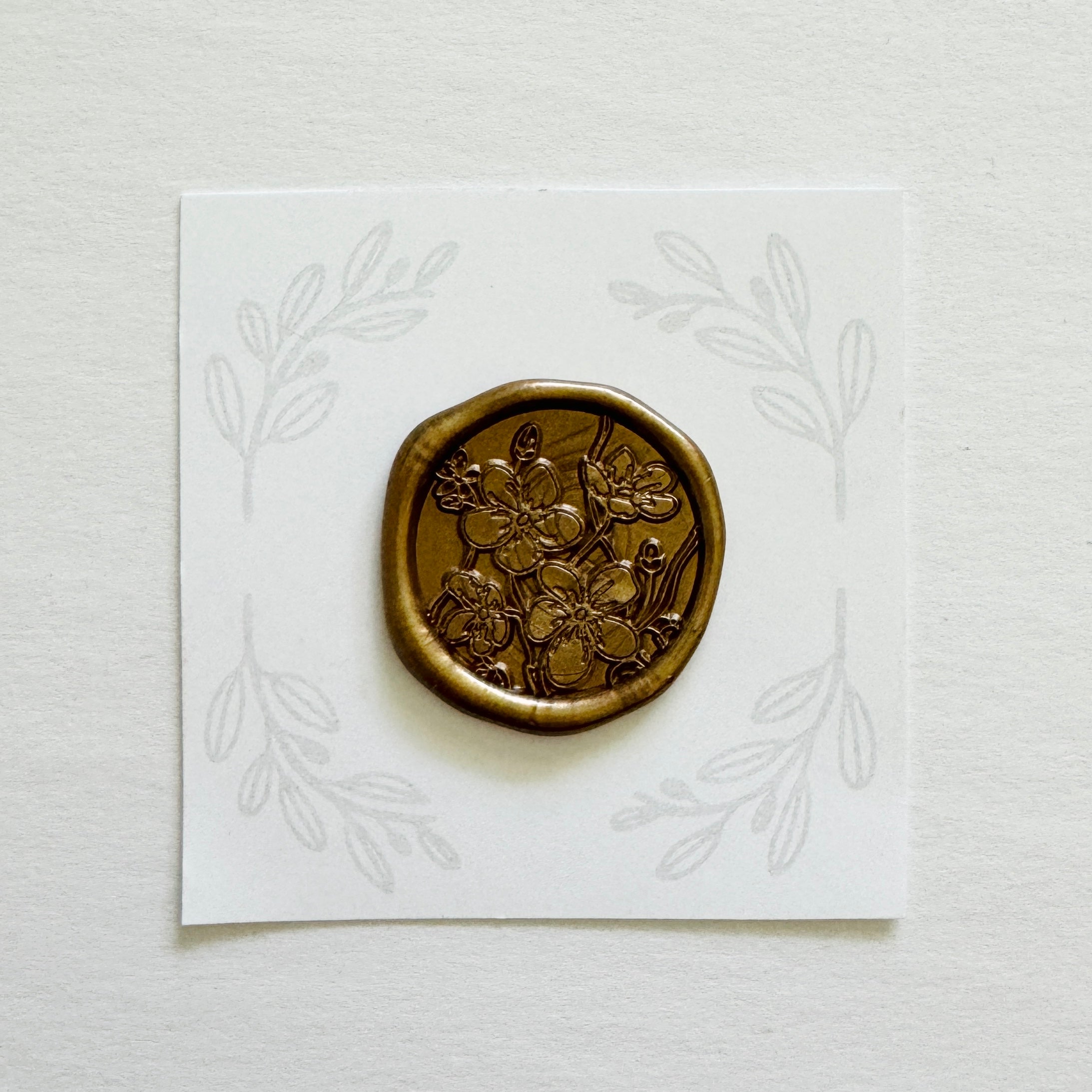 Cherry Blossom Wax Stamp 3D