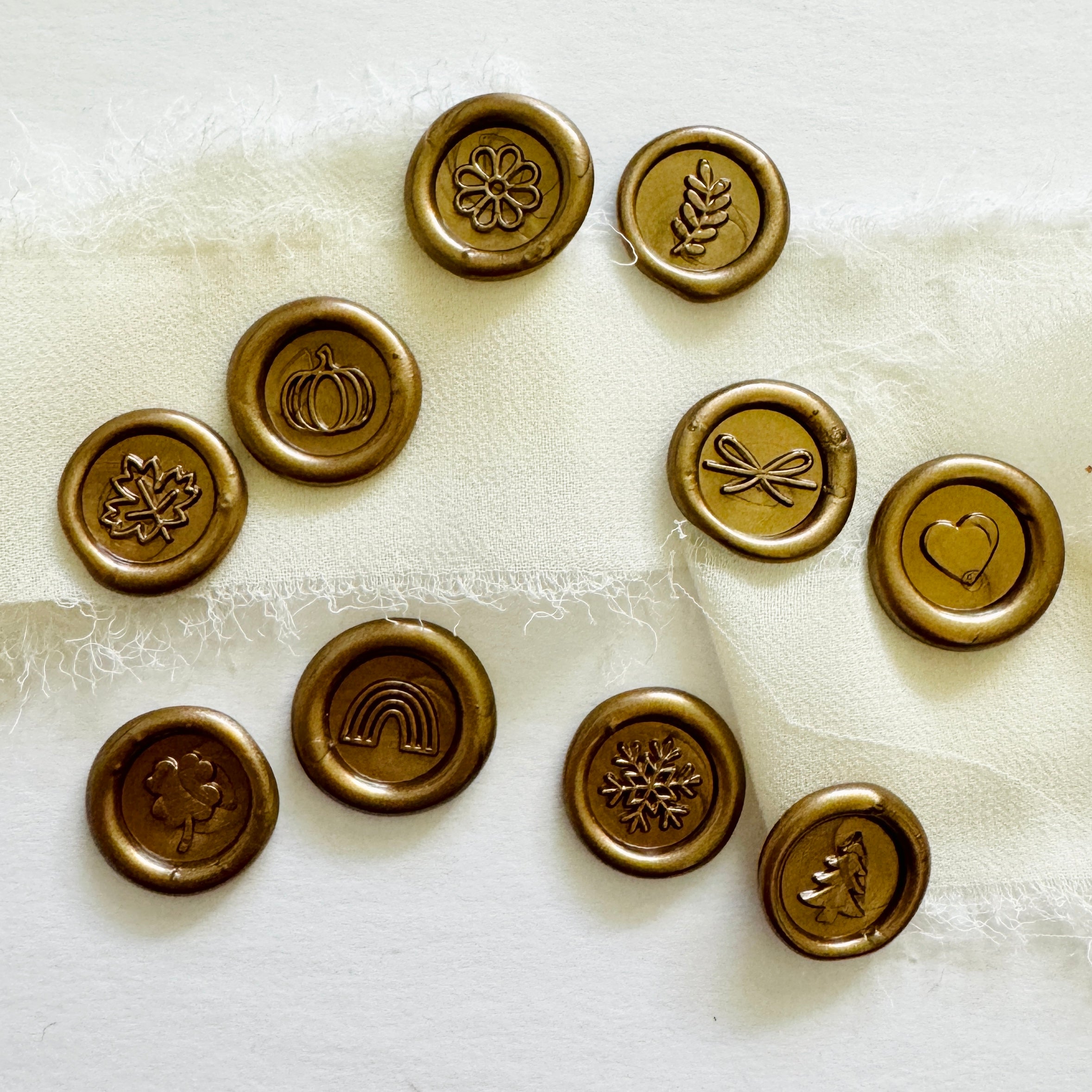 Mini Stamp Wax Seal Set (5 double-sided stamps)
