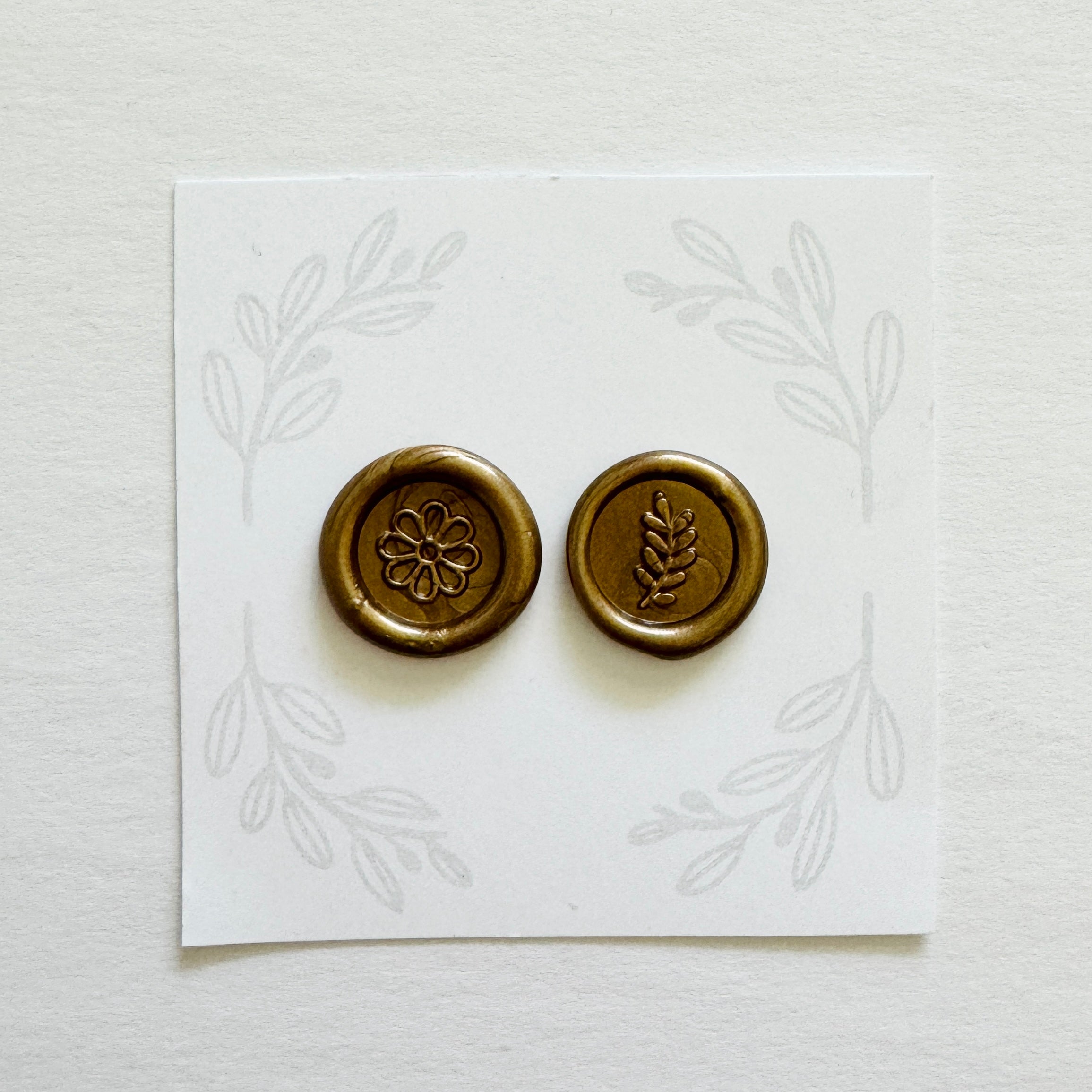 Mini Flower & Leaf Wax Seal Stamp