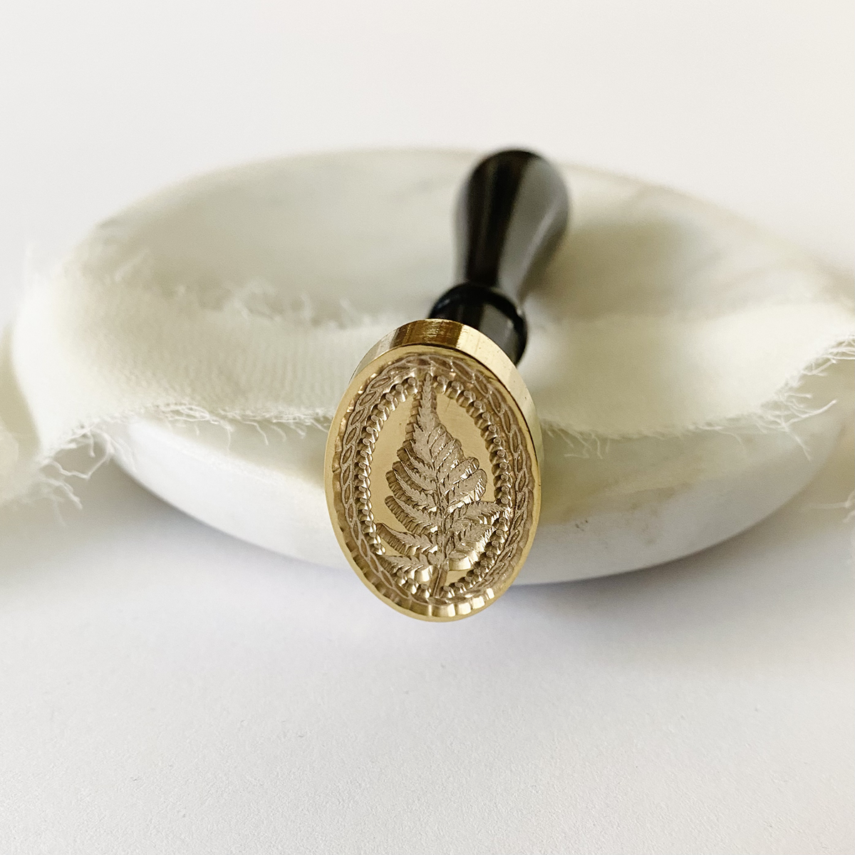 Oval Fern Wax Seal Stamp