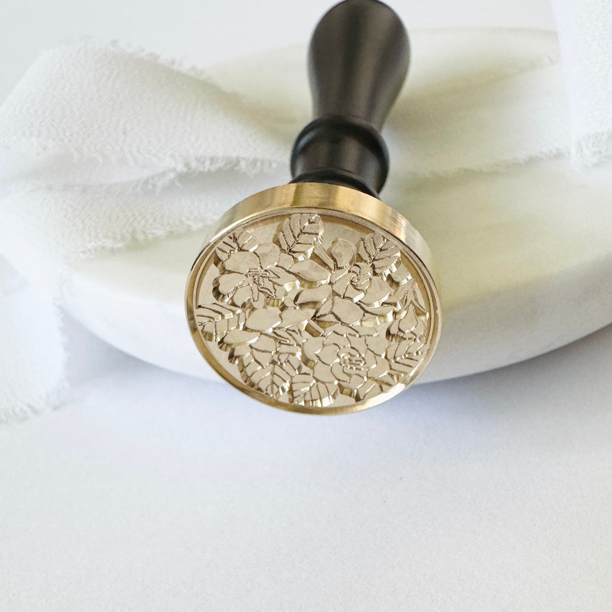Roses & Leaves Wax Stamp (3D)