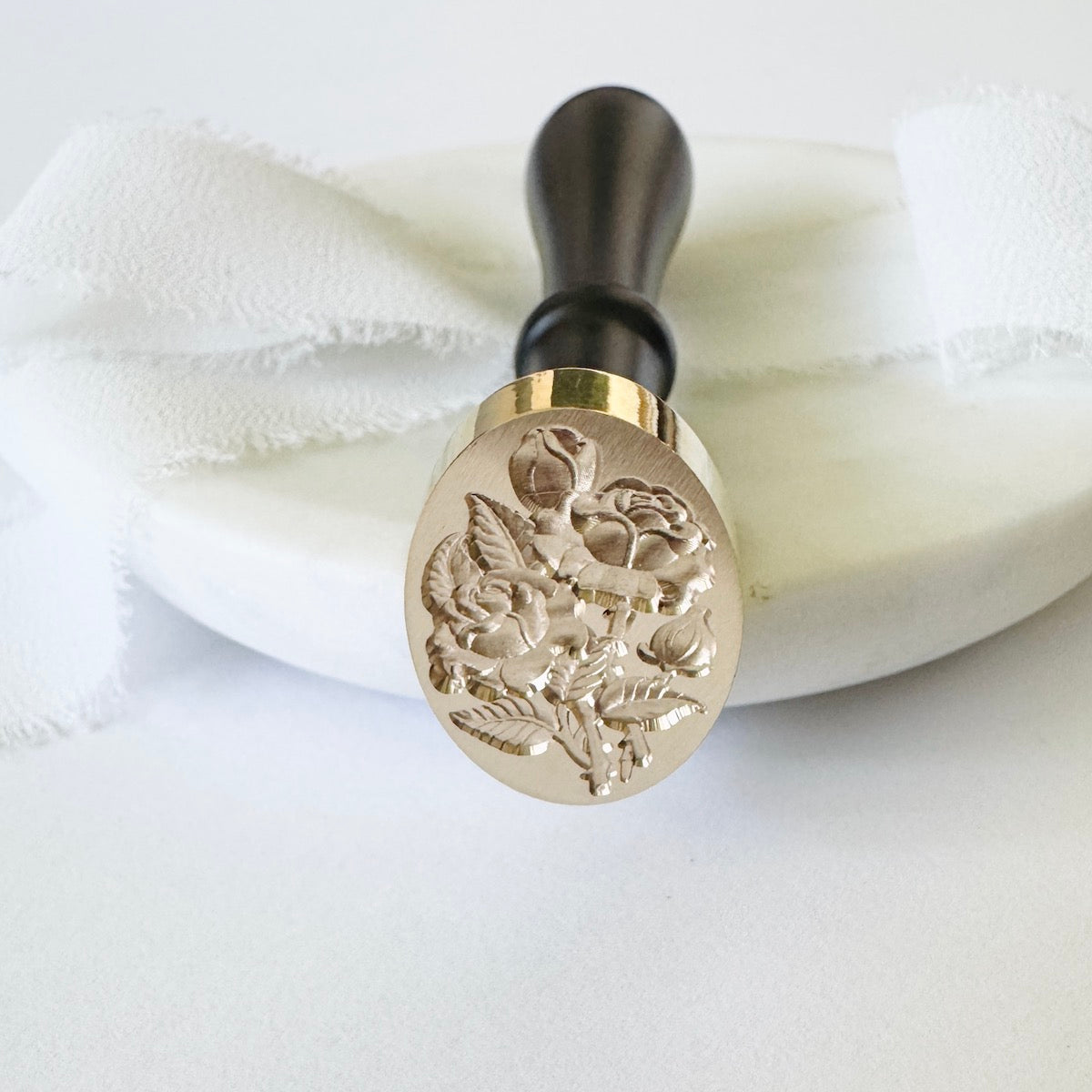 Oval Rose Wax Stamp 3-D