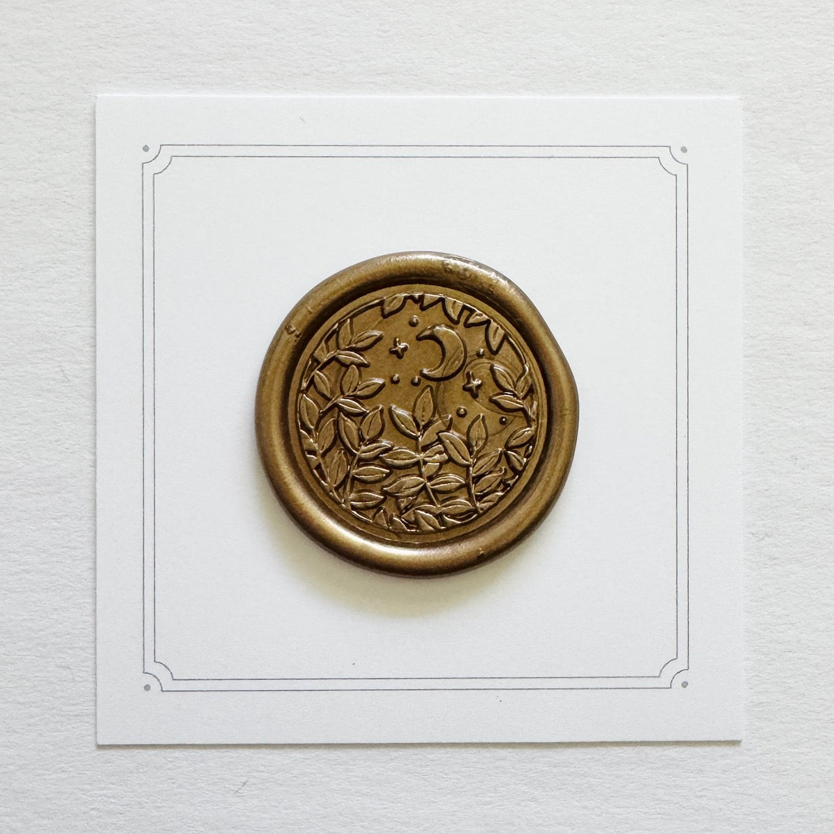 Moon & Leaves Wax Stamp