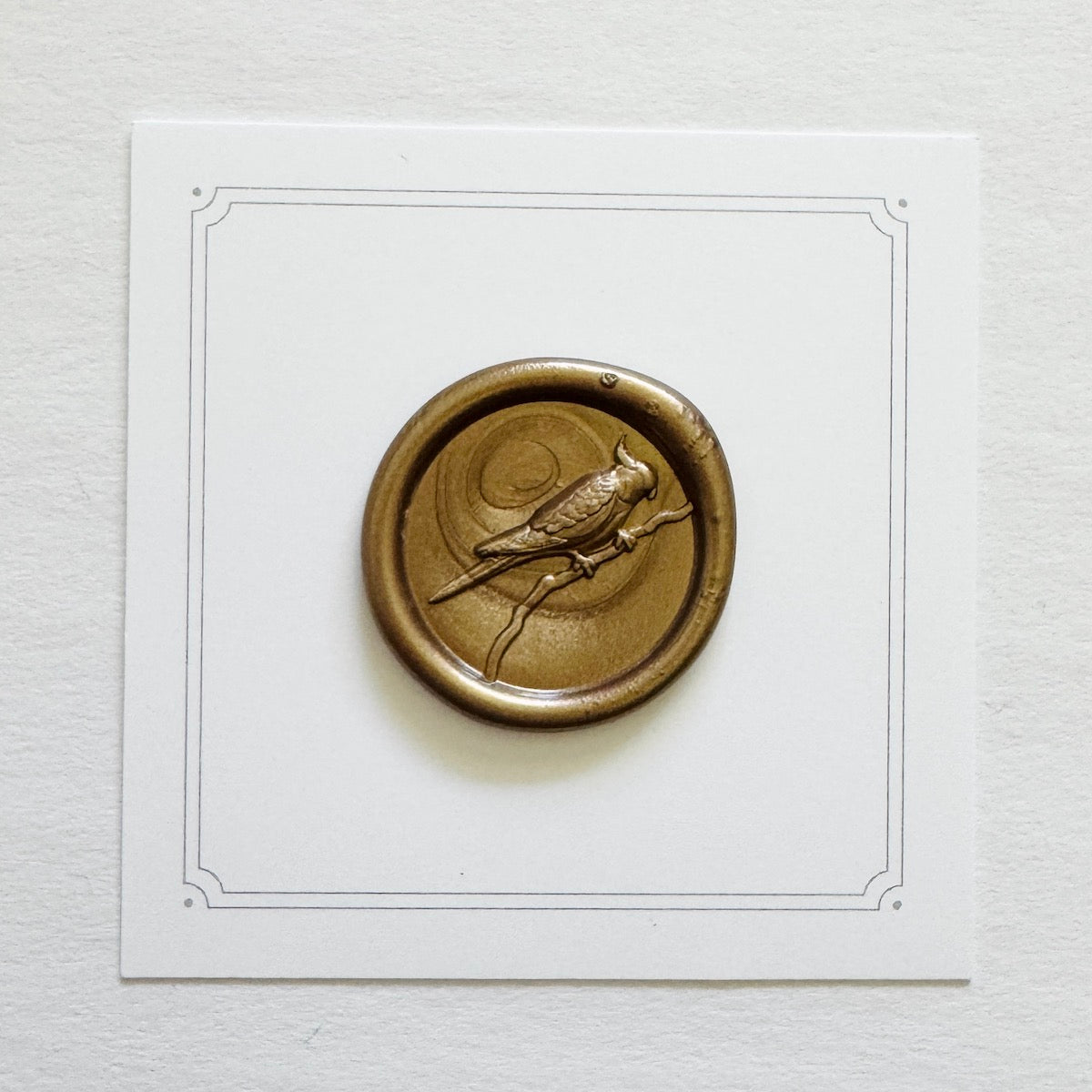 Cockatiel Wax Stamp 3-D