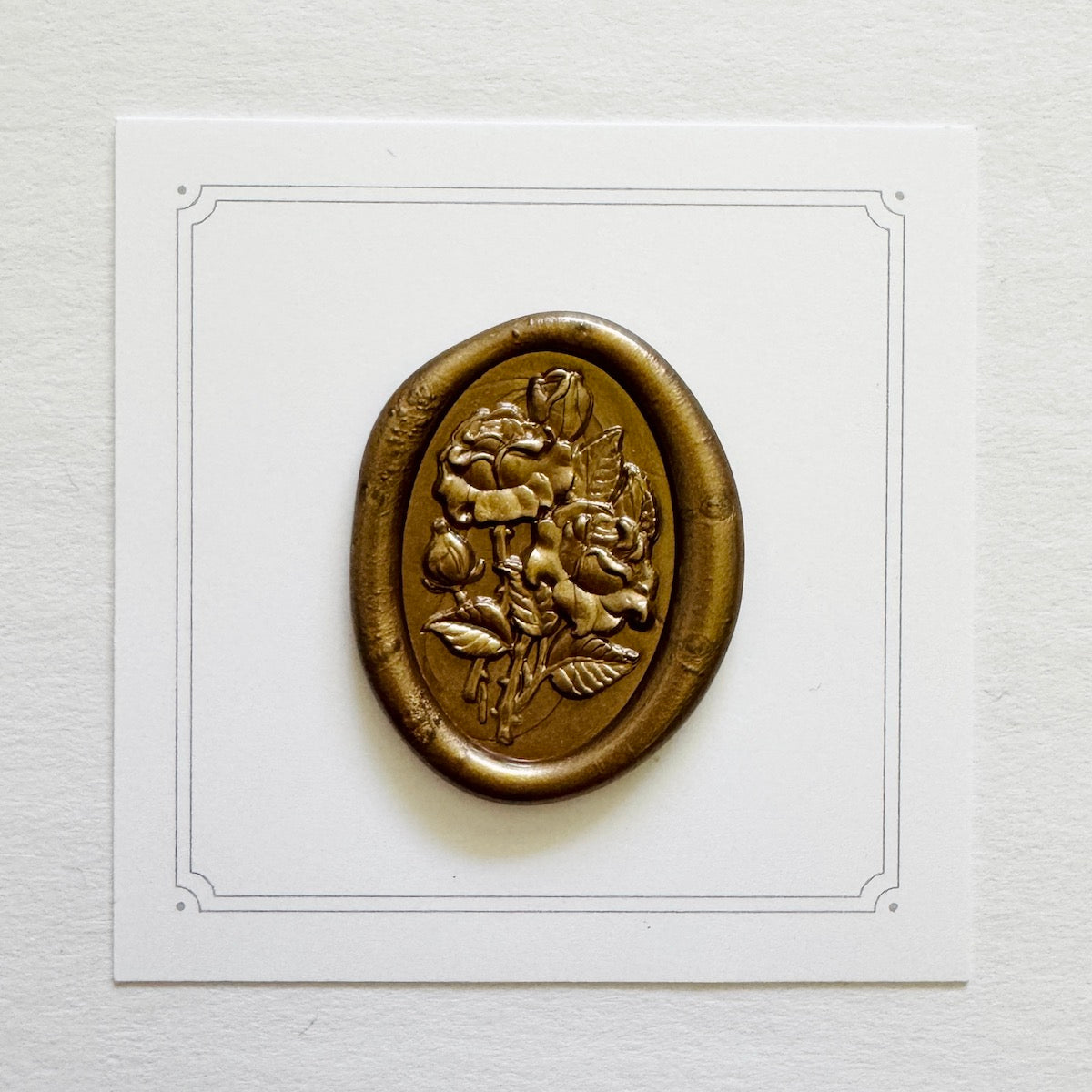 Oval Rose Wax Stamp 3-D