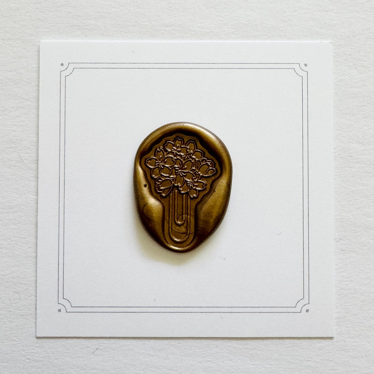 Flower Paperclip Wax Stamp