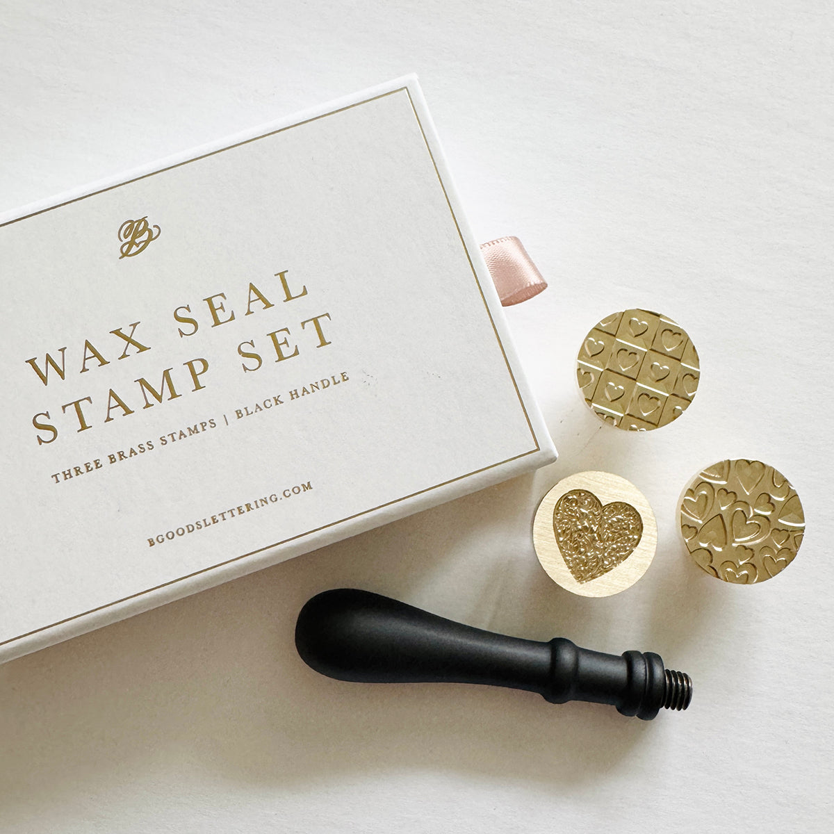 Hearts Wax Seal Stamp Set (Set of 3)