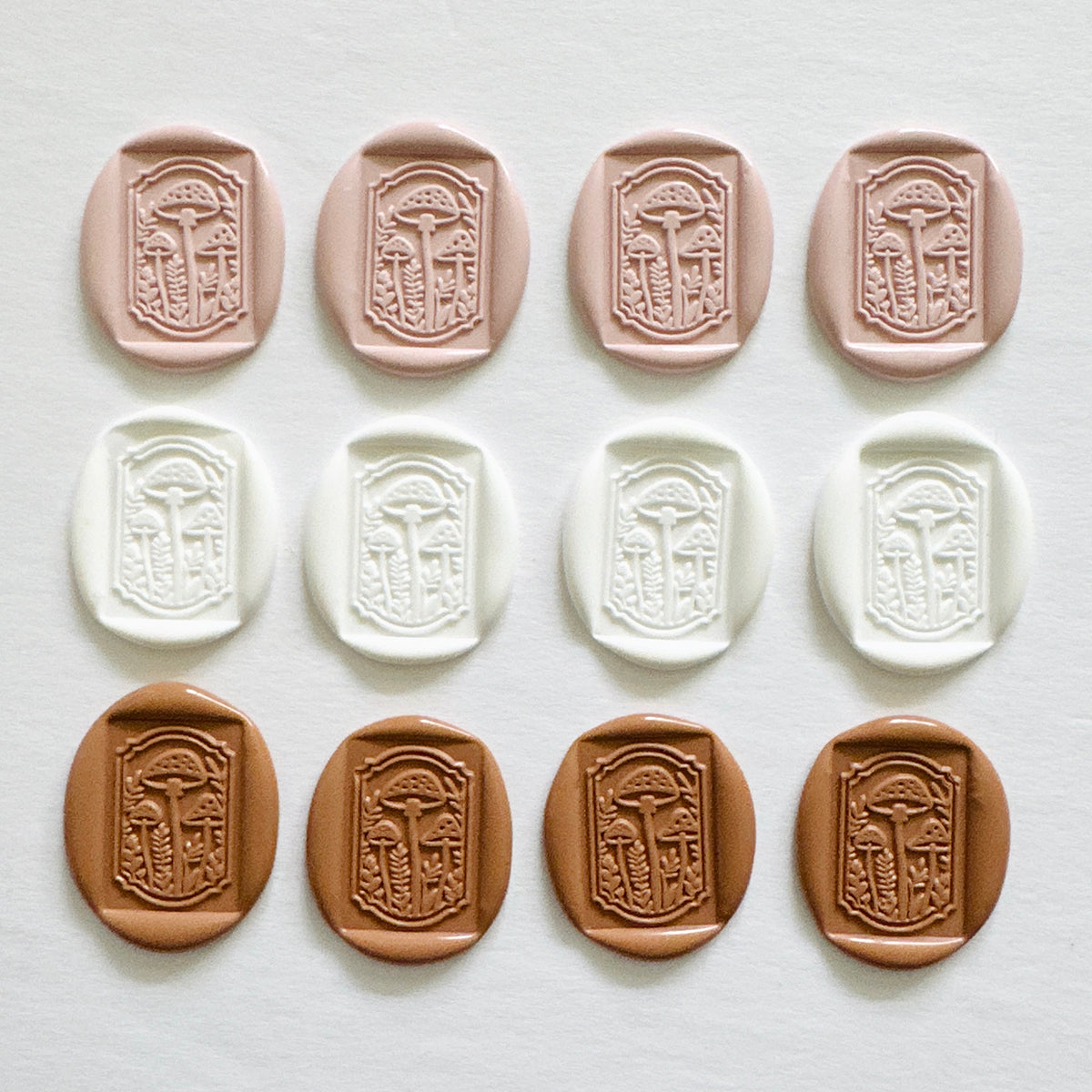 Mushroom Rectangle Wax Seal Stamp