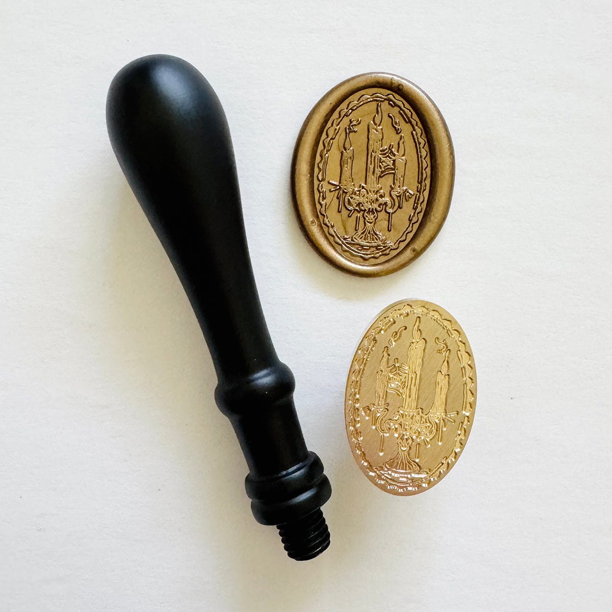 Candlestick Oval Wax Stamp