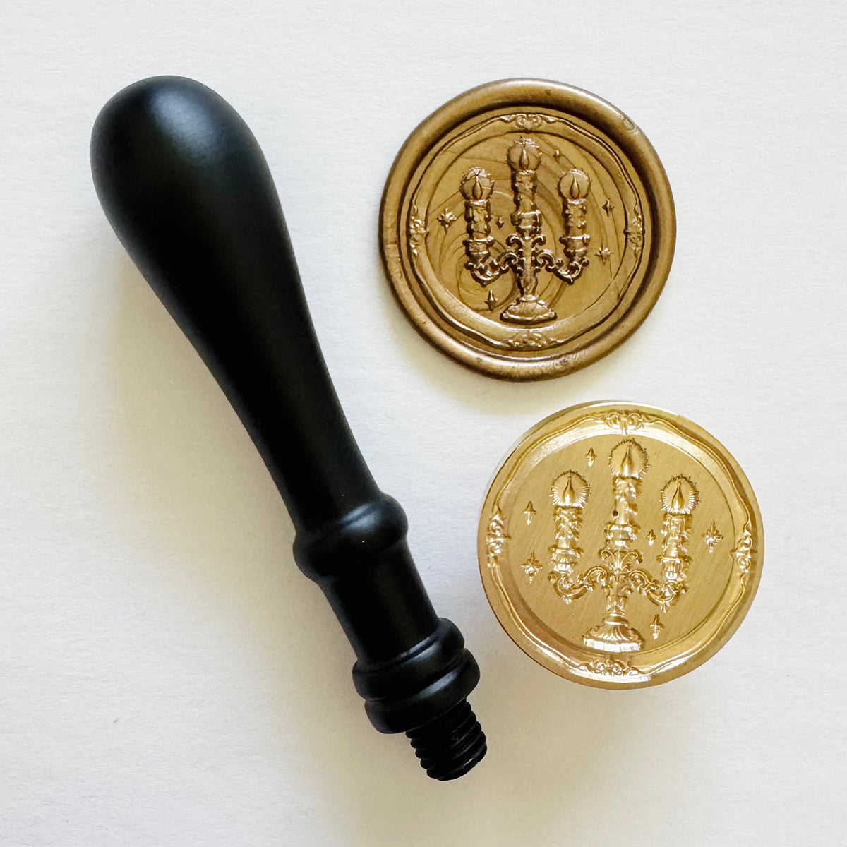 Candlestick Round Wax Stamp 3-D