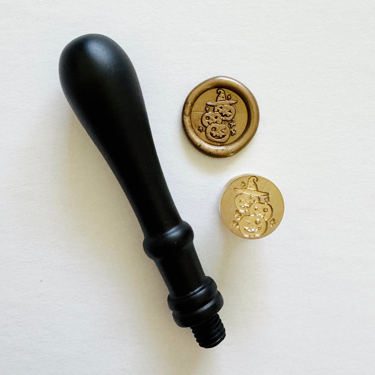 Mini Three Pumpkins Wax Stamp