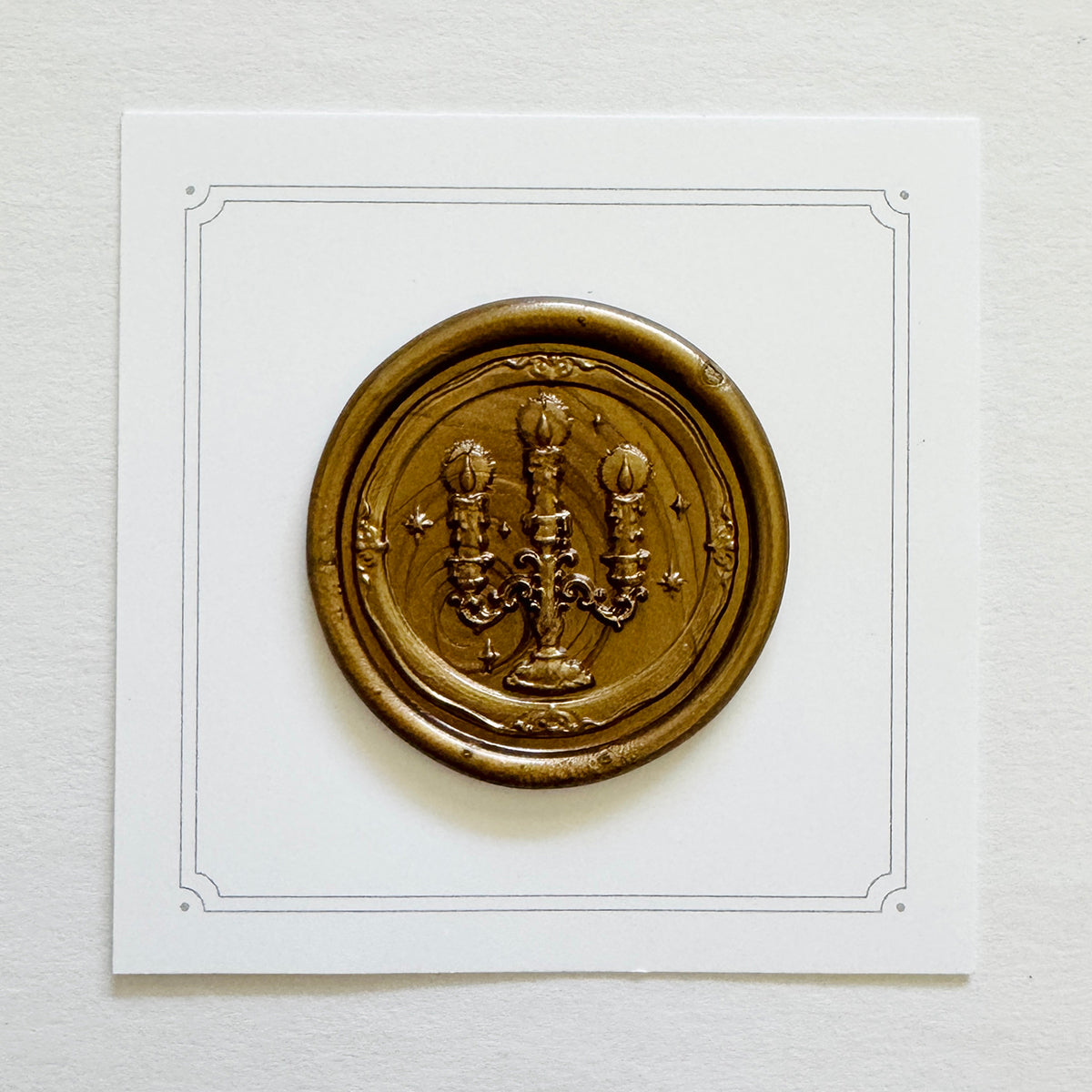 Candlestick Round Wax Stamp 3-D