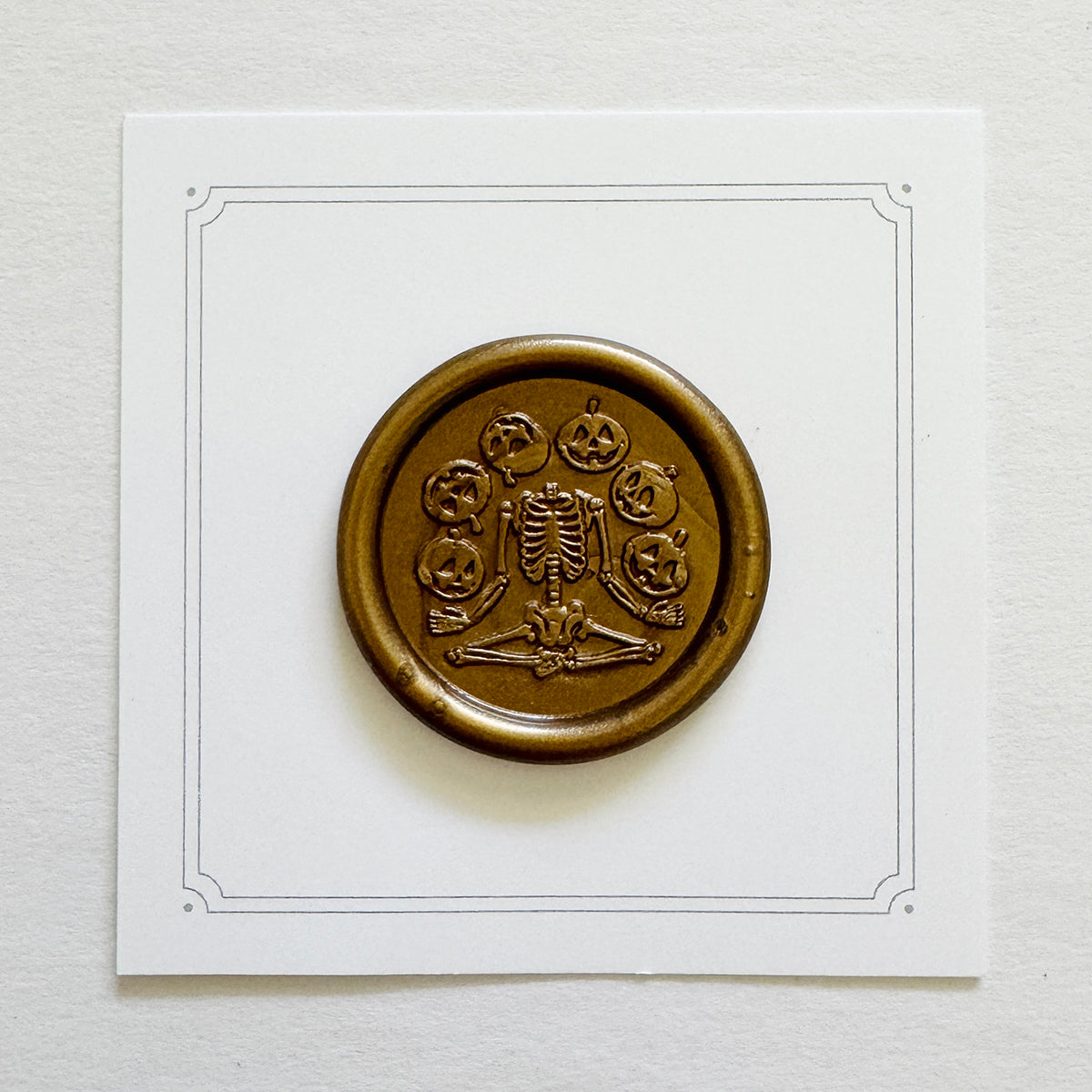 Juggling Skeleton Wax Stamp