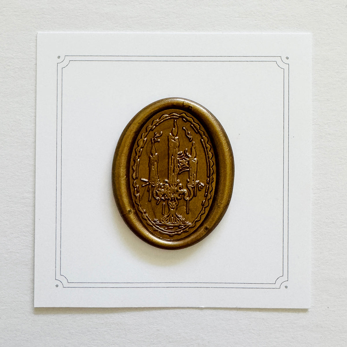 Candlestick Oval Wax Stamp