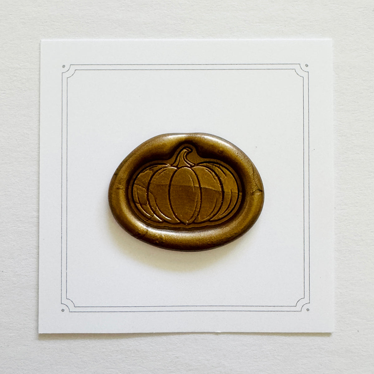 Fall Pumpkin Wax Stamp