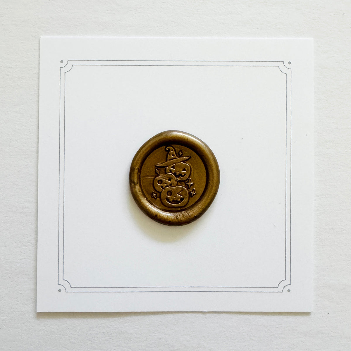 Mini Three Pumpkins Wax Stamp