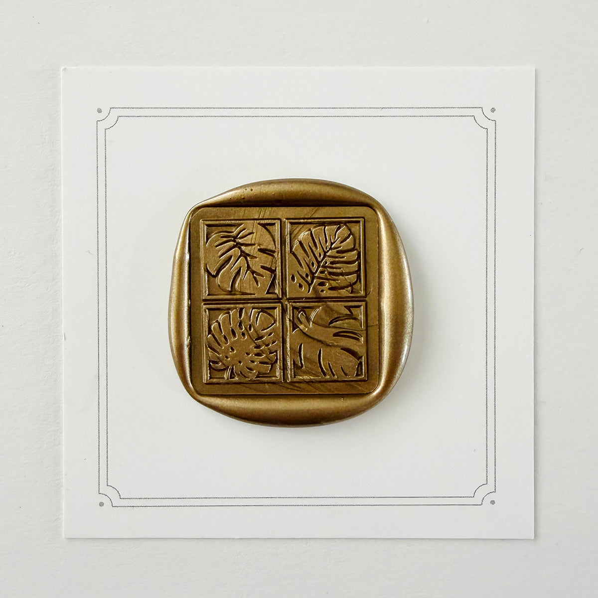 Leaf Grid Wax Seal Stamp