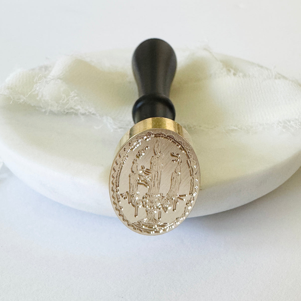 Candlestick Oval Wax Stamp