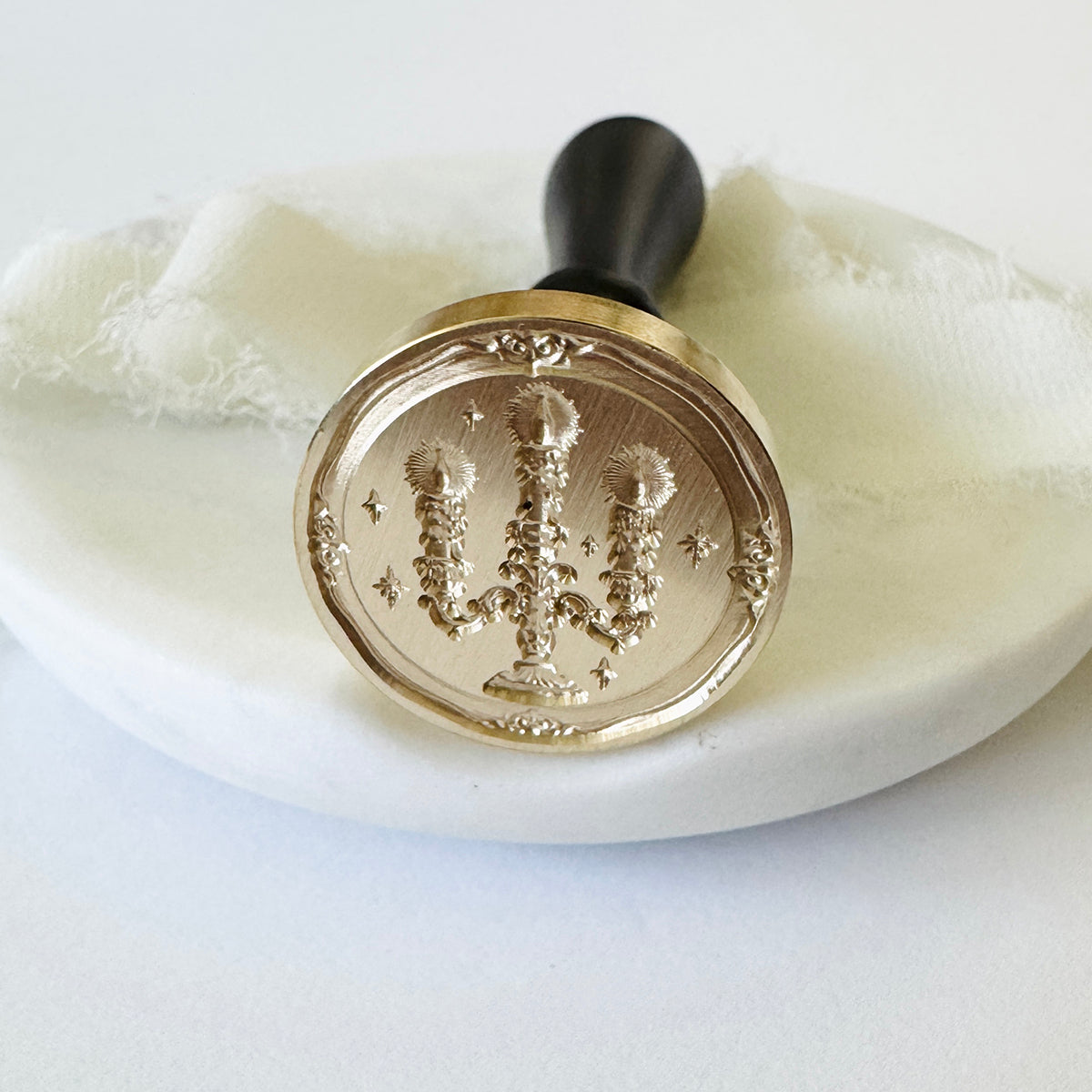 Candlestick Round Wax Stamp 3-D