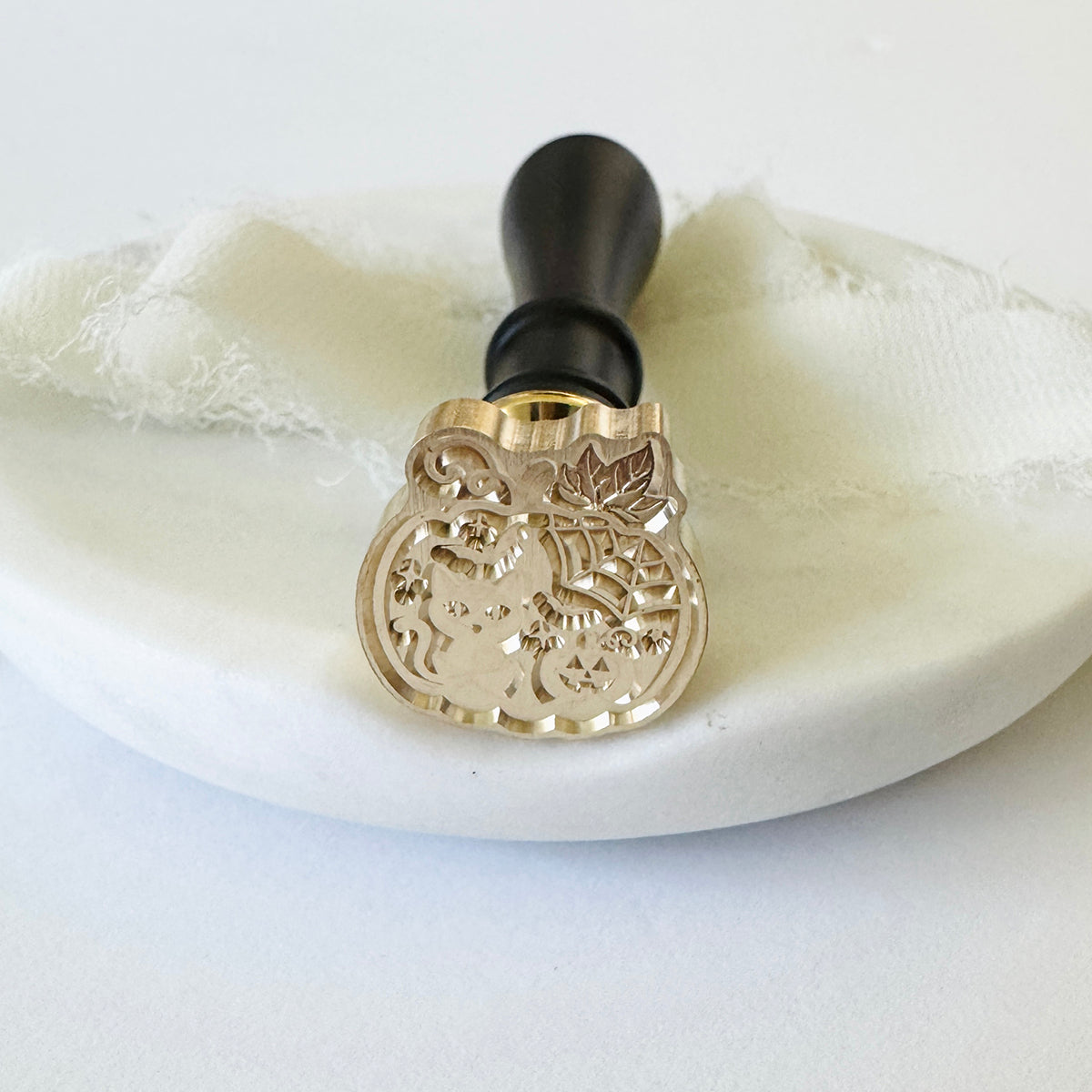 Mini Cat & Pumpkin Wax Stamp