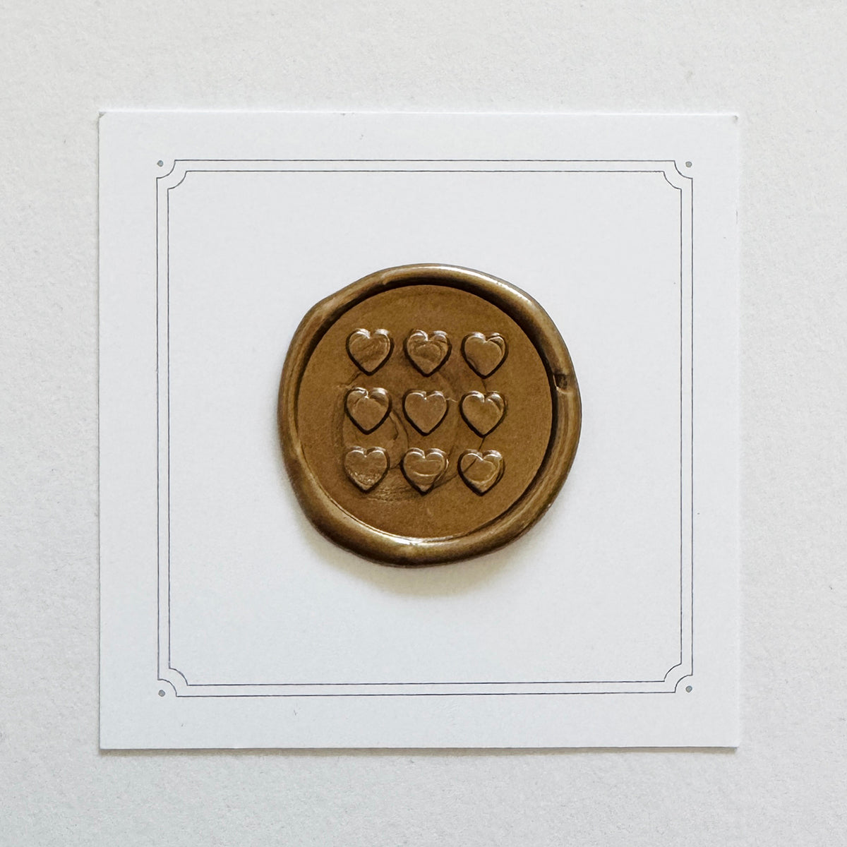 Heart Grid Wax Stamp